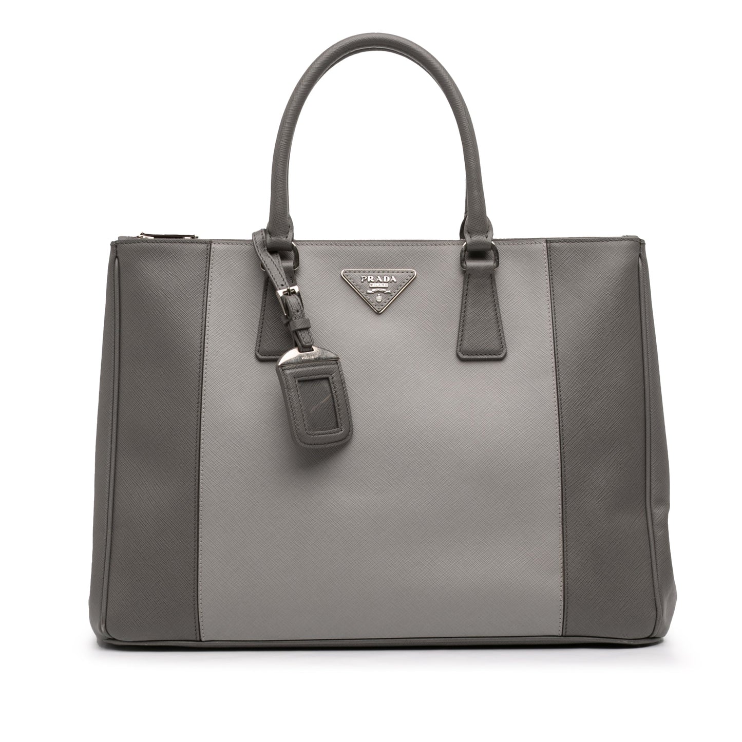 Prada Large Bicolor Saffiano Lux Galleria Double Zip Satchel