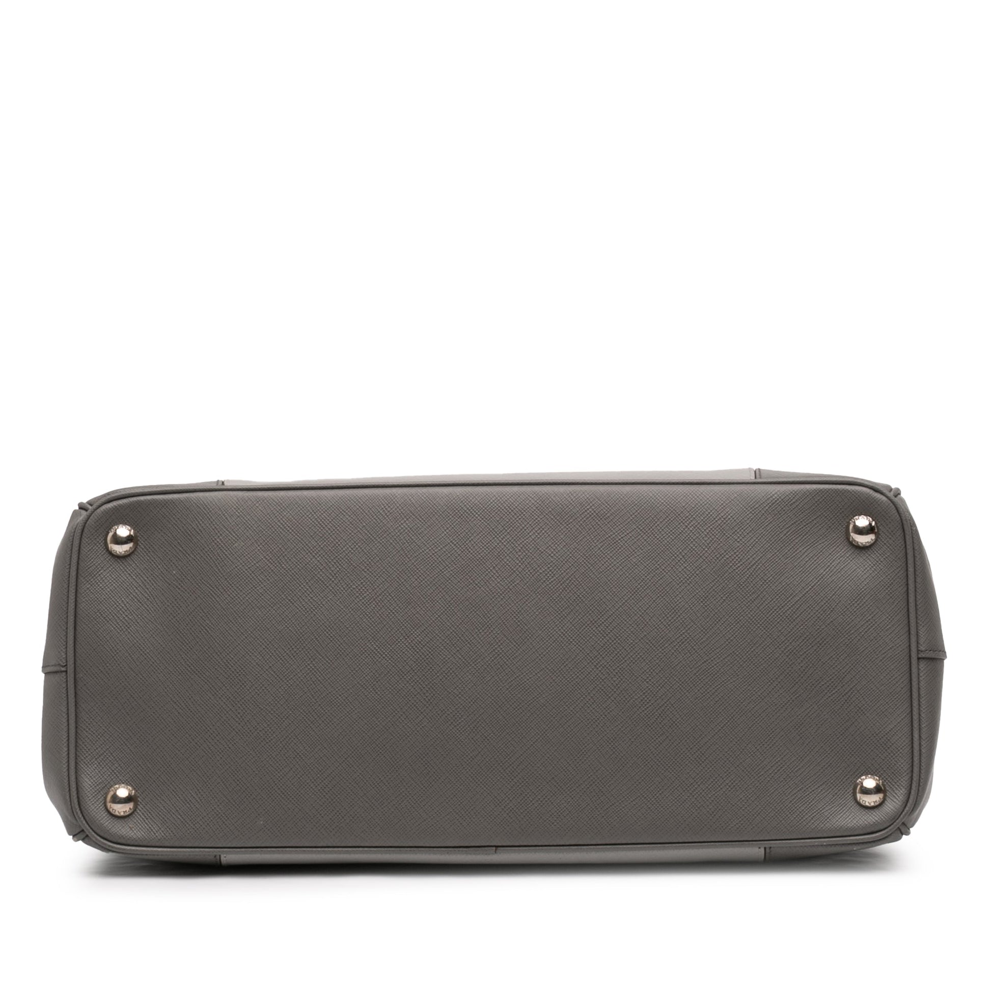 Prada Large Bicolor Saffiano Lux Galleria Double Zip Satchel