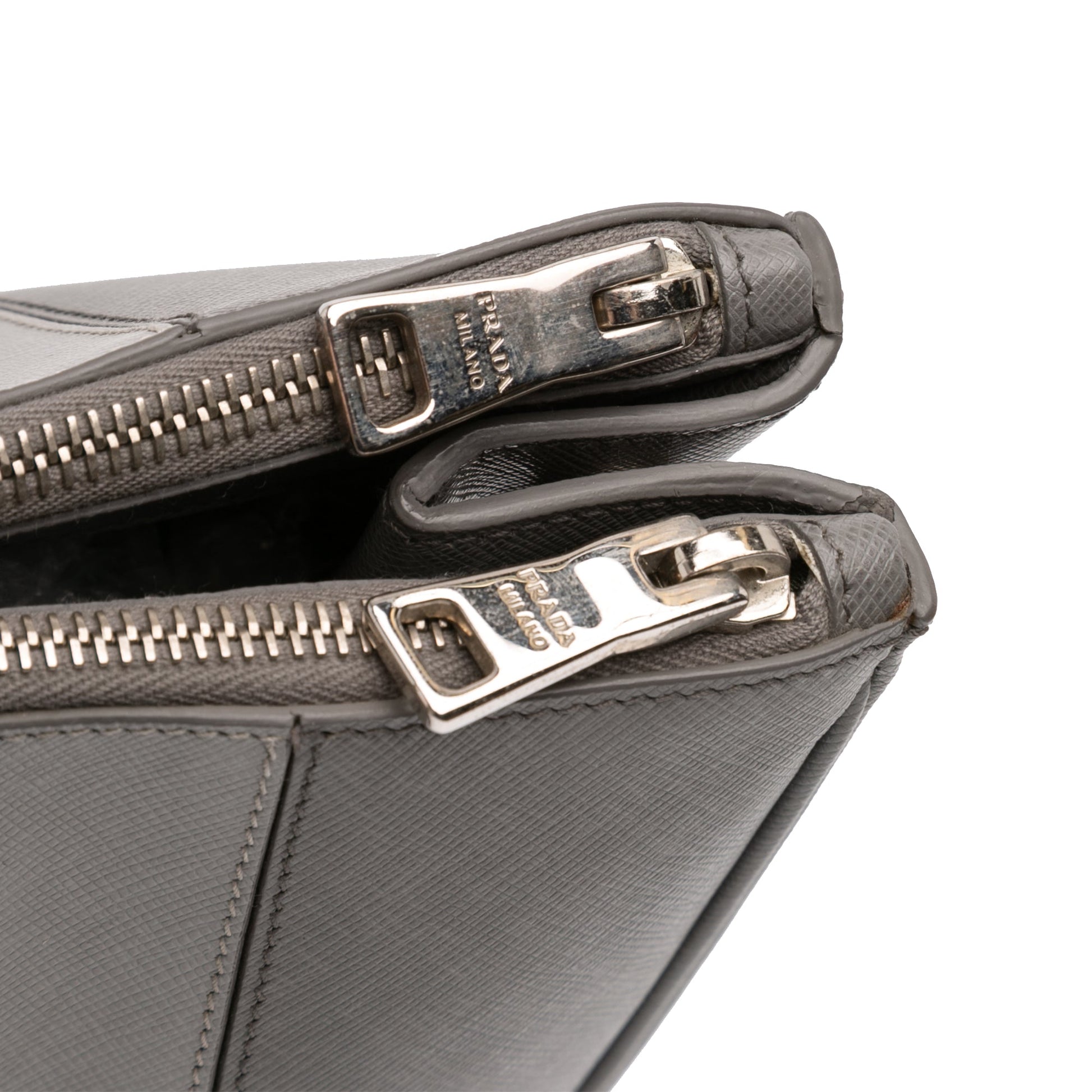 Prada Large Bicolor Saffiano Lux Galleria Double Zip Satchel
