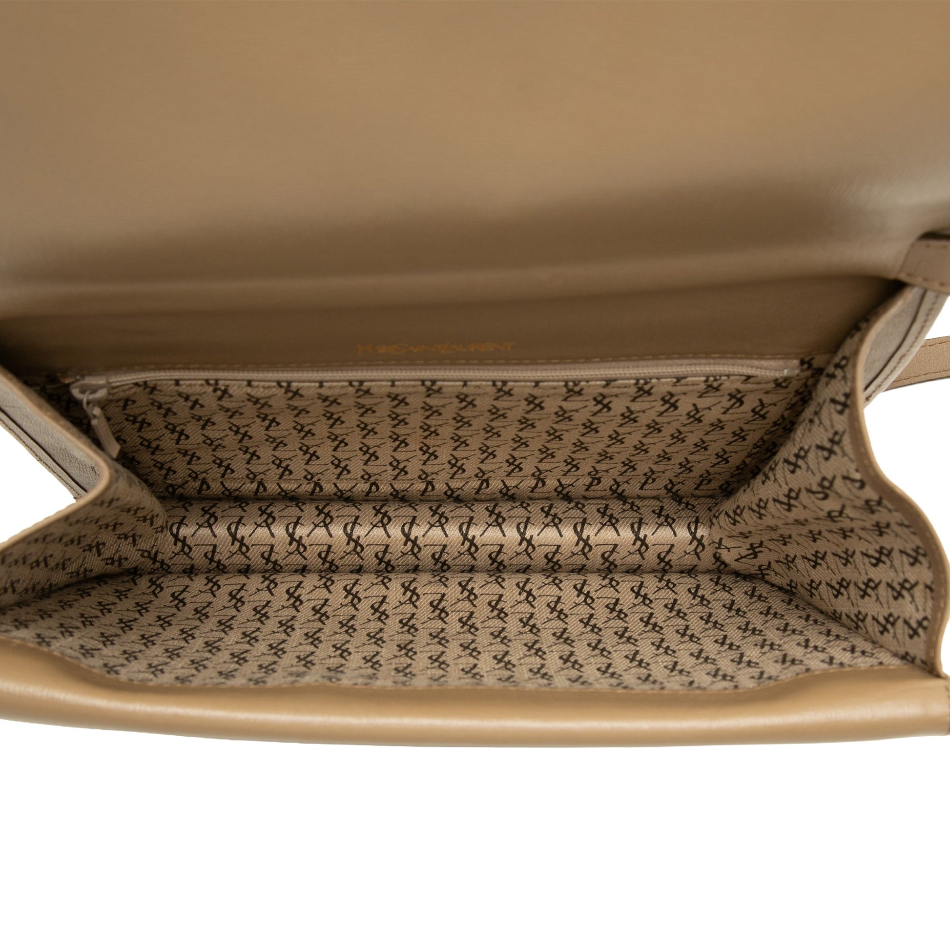 Saint Laurent Coated Canvas Giraffe Print Shoulder Bag