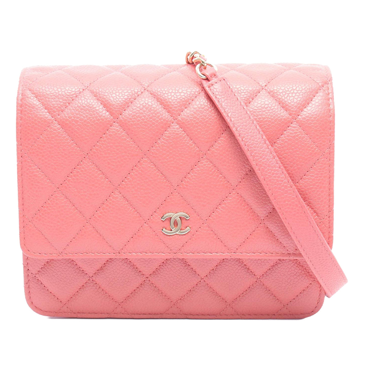 Chanel Classic Square Caviar Wallet on Chain