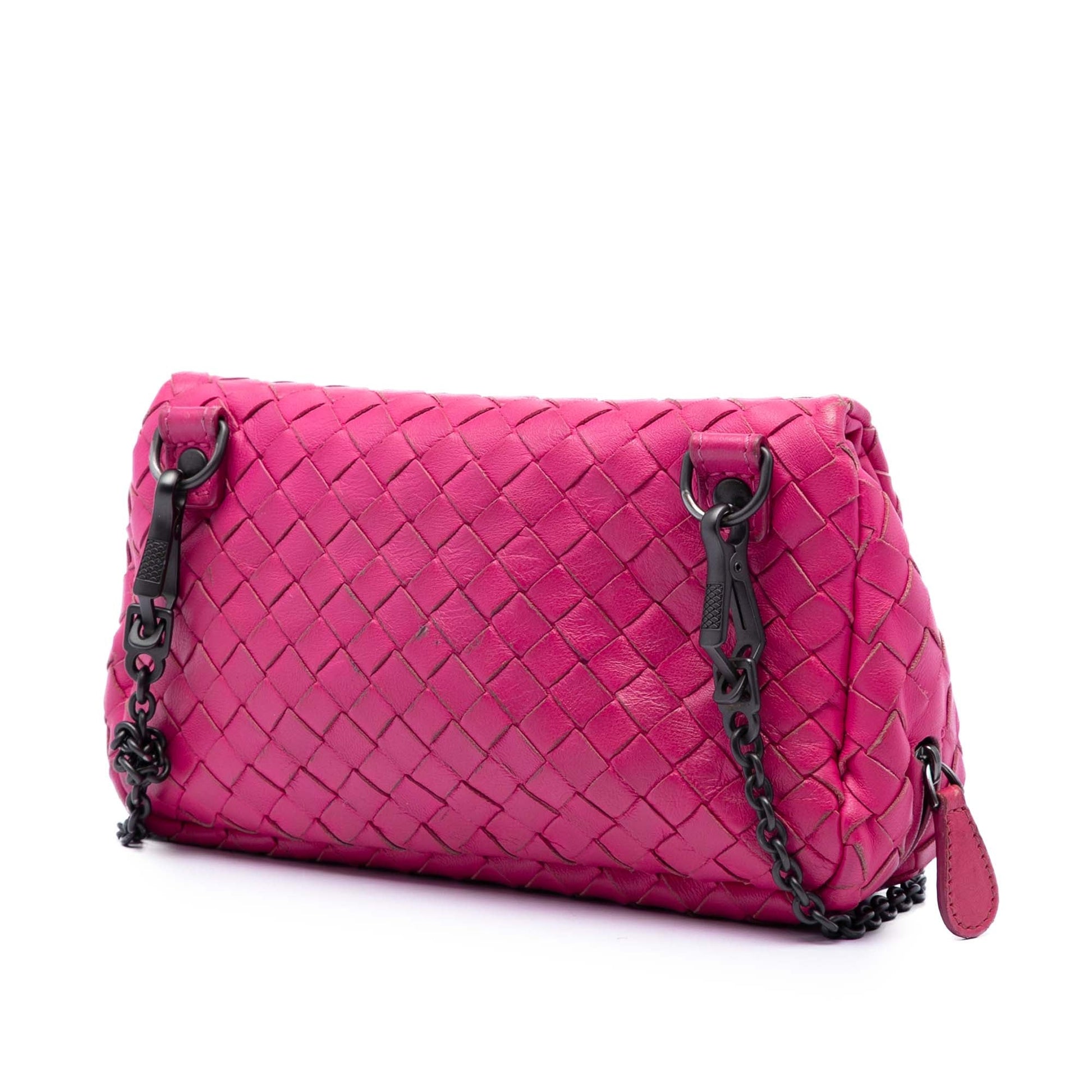 Bottega Veneta Mini Nappa Intrecciato Expandable Chain Flap Crossbody