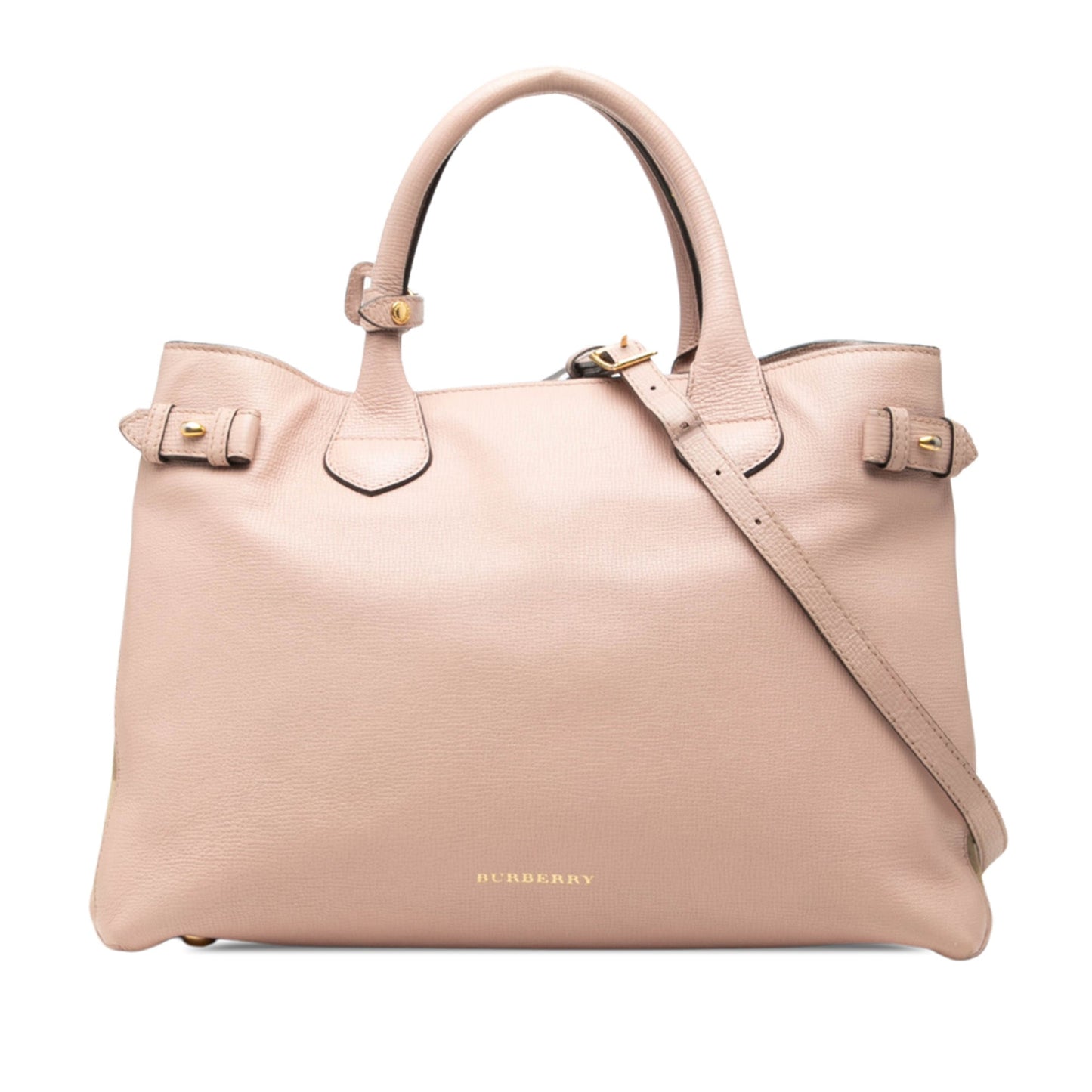Burberry Medium Leather and House Check Banner Satchel