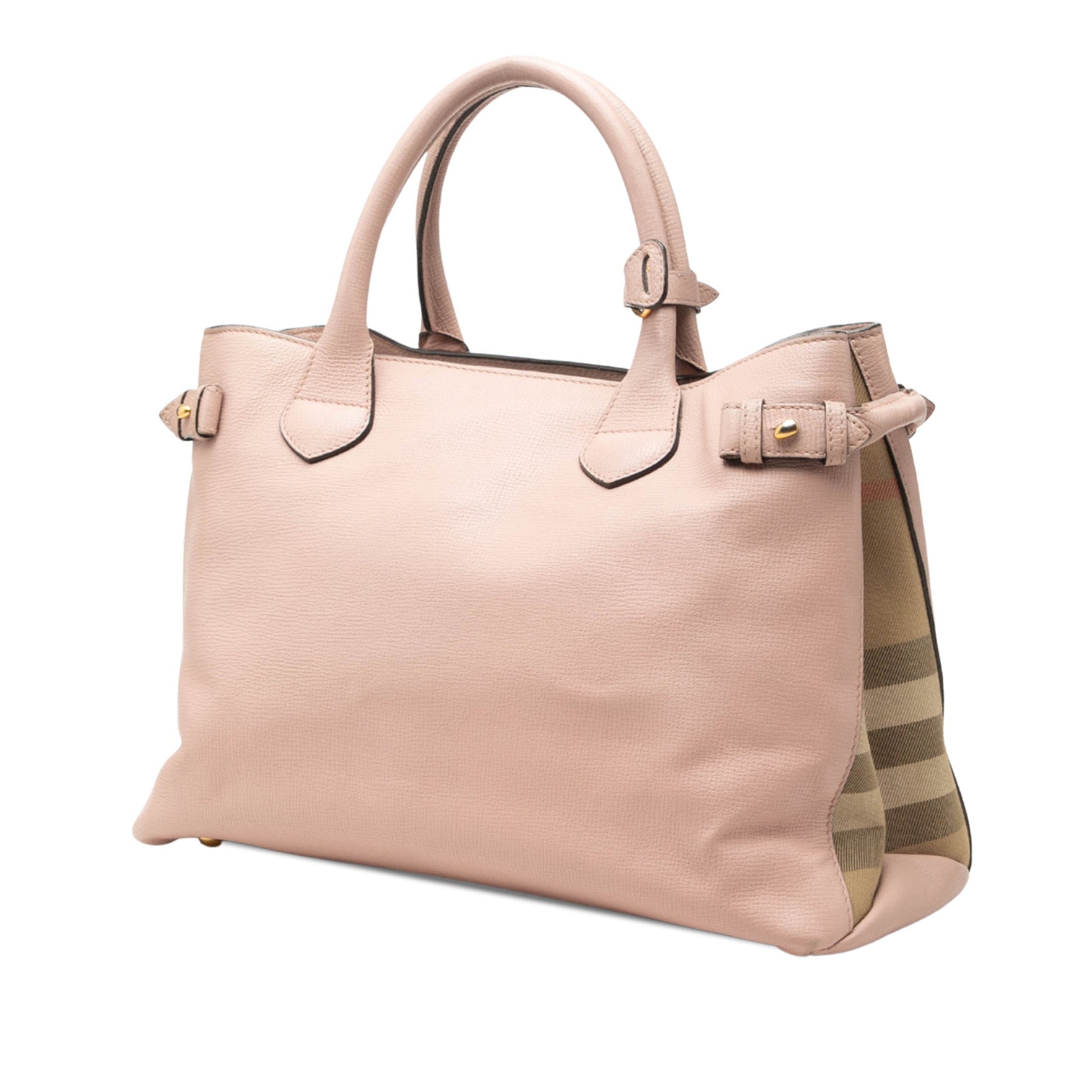 Burberry Medium Leather and House Check Banner Satchel