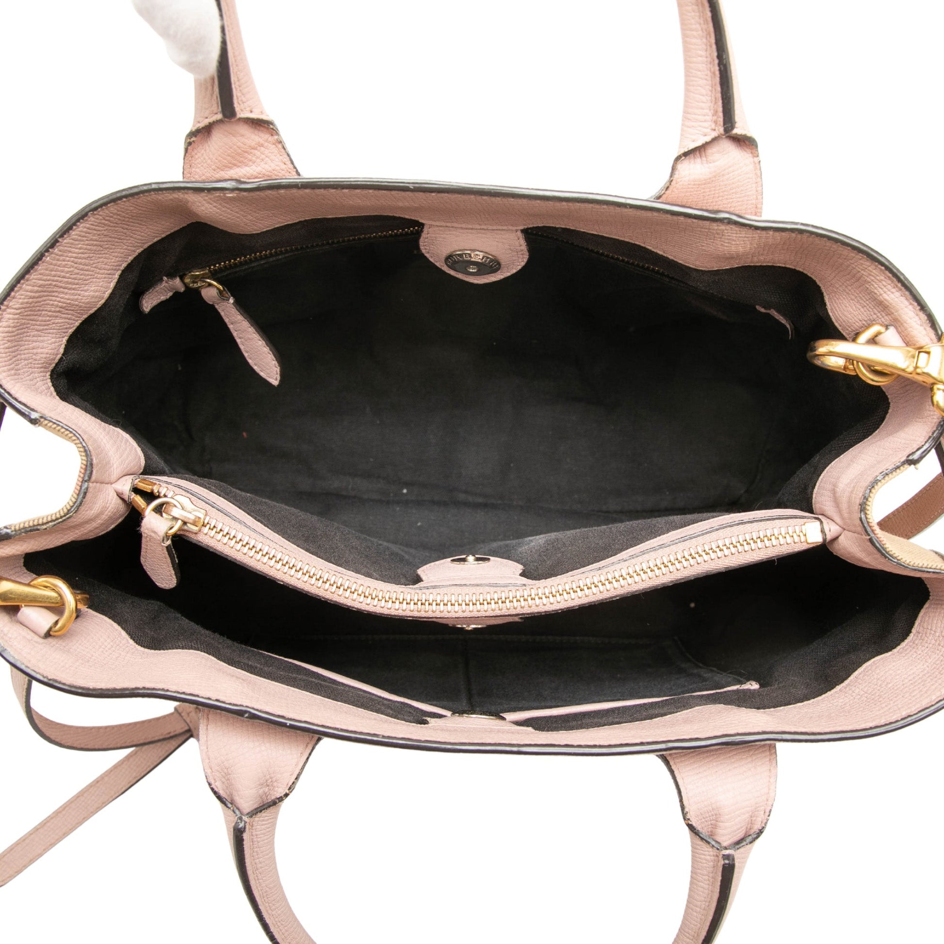 Burberry Medium Leather and House Check Banner Satchel