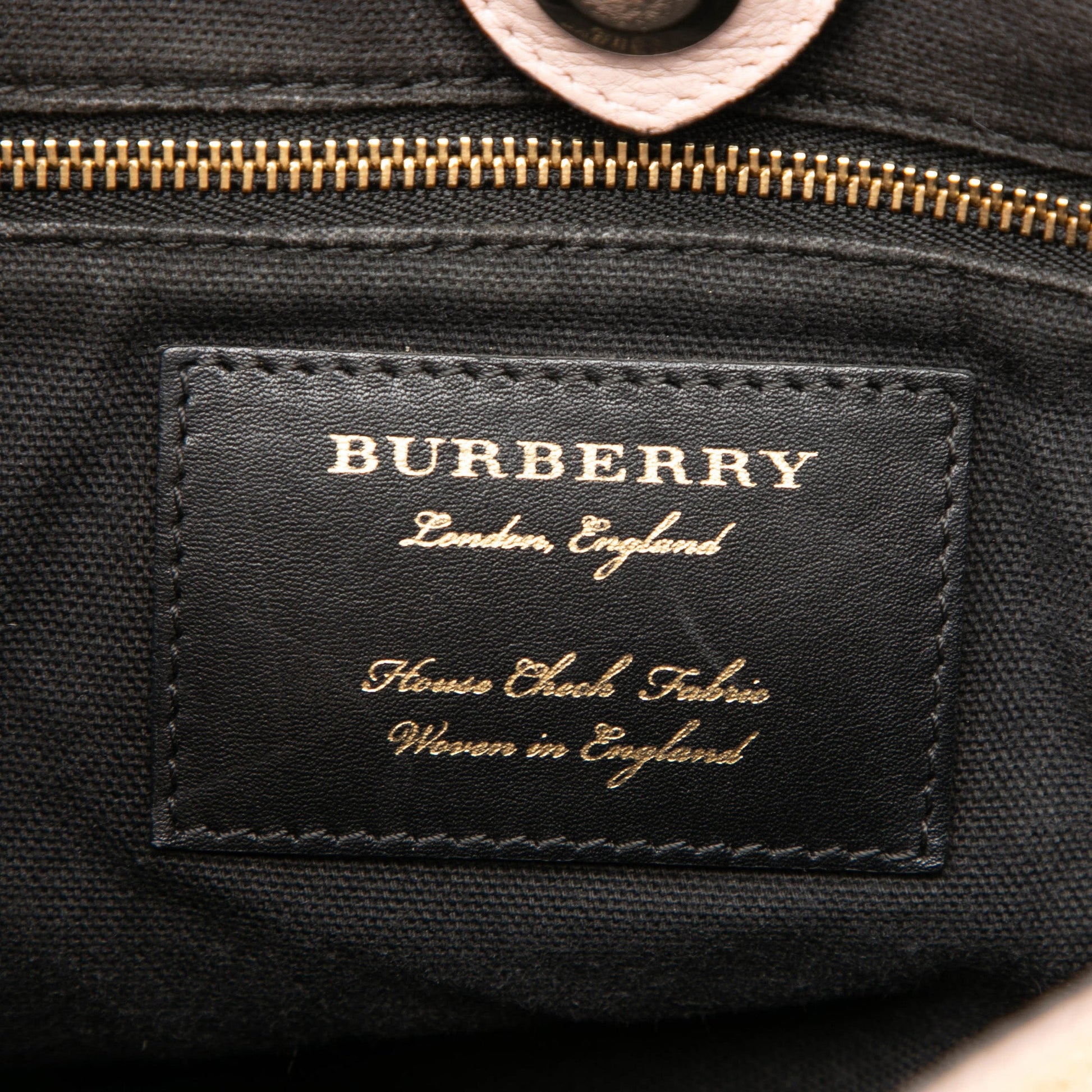 Burberry Medium Leather and House Check Banner Satchel