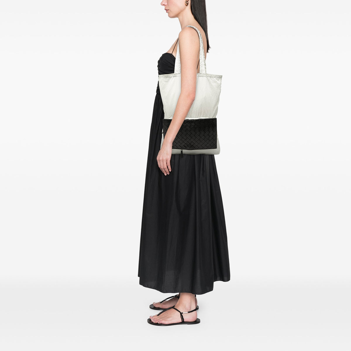 Bottega Veneta Intrecciato Trimmed Nylon Eco Tote