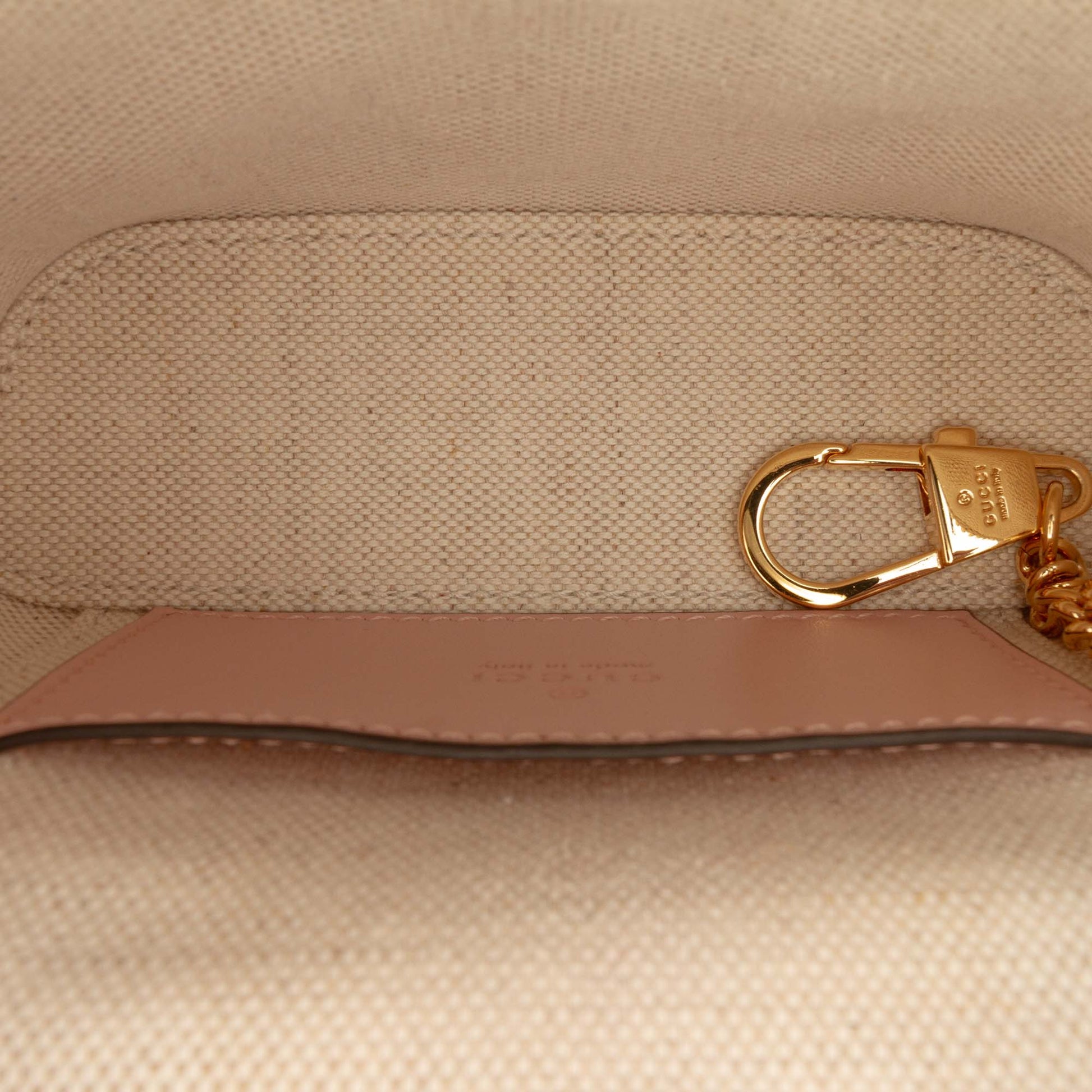 Gucci Mini GG Marmont Matelasse Calfskin Top Handle Vanity Chain Bag