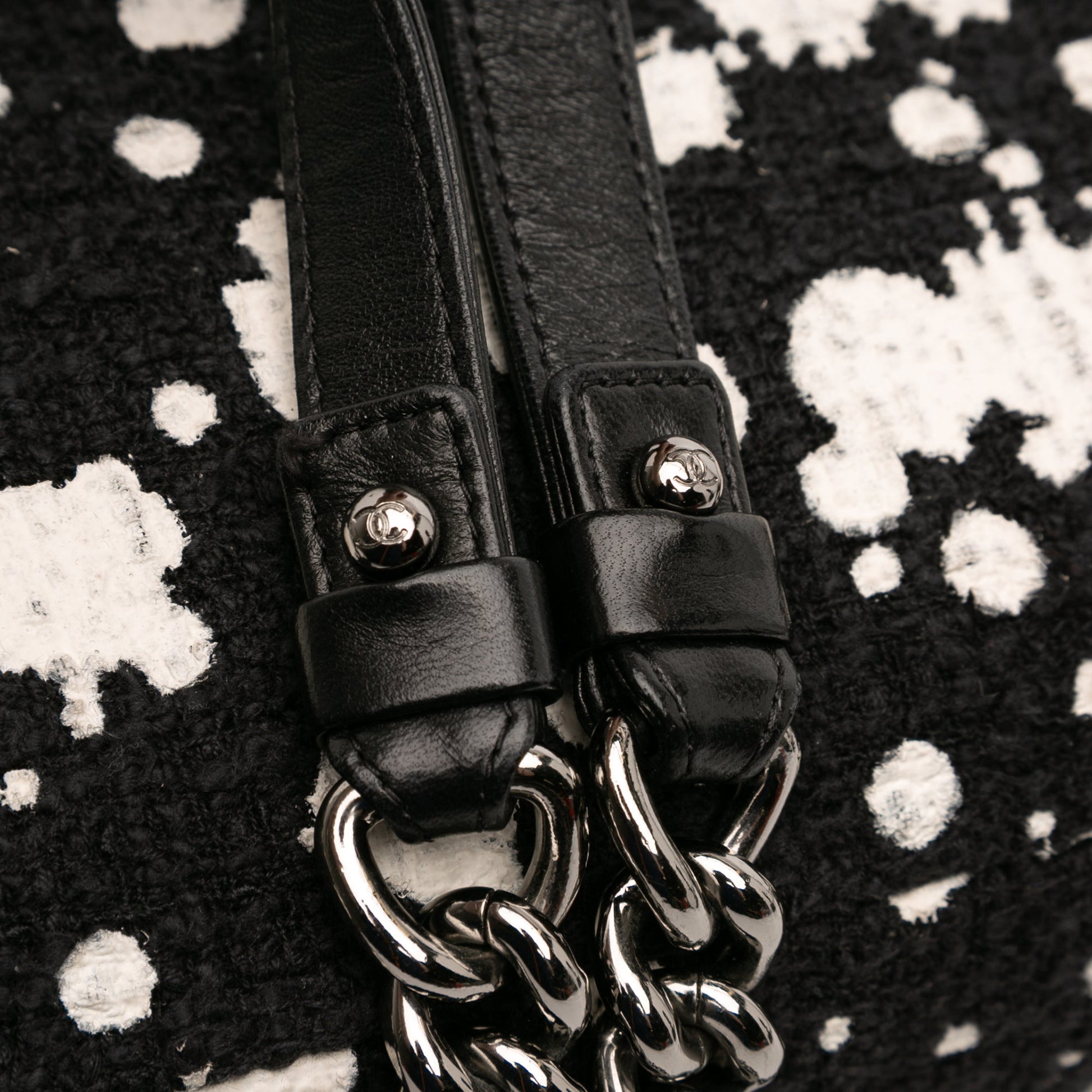 Chanel CC Tweed Paint Splatter Flap