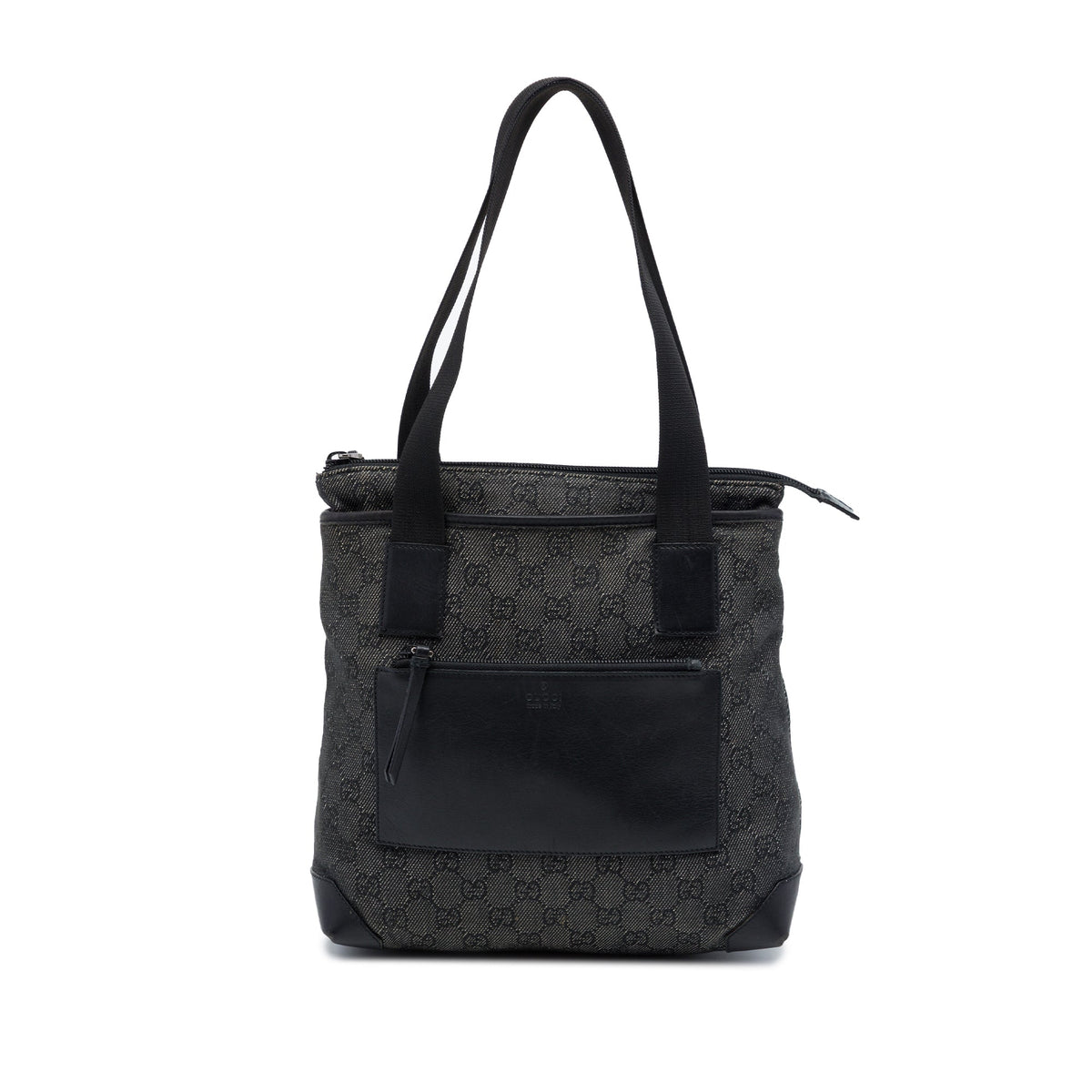 Gucci GG Denim Tote — Black