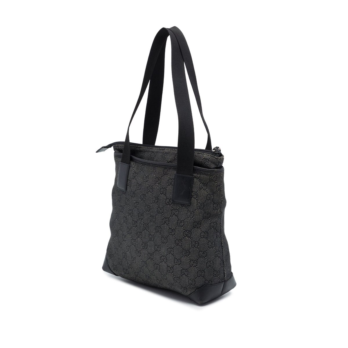 Gucci GG Denim Tote — Black