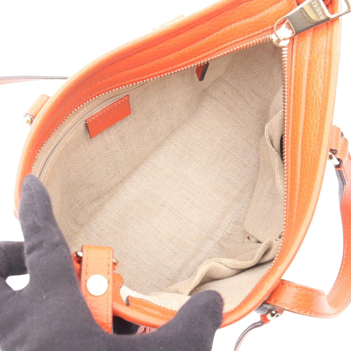 Gucci Small GG Canvas Bree Satchel — Beige