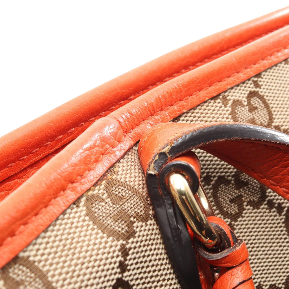 Gucci Small GG Canvas Bree Satchel — Beige