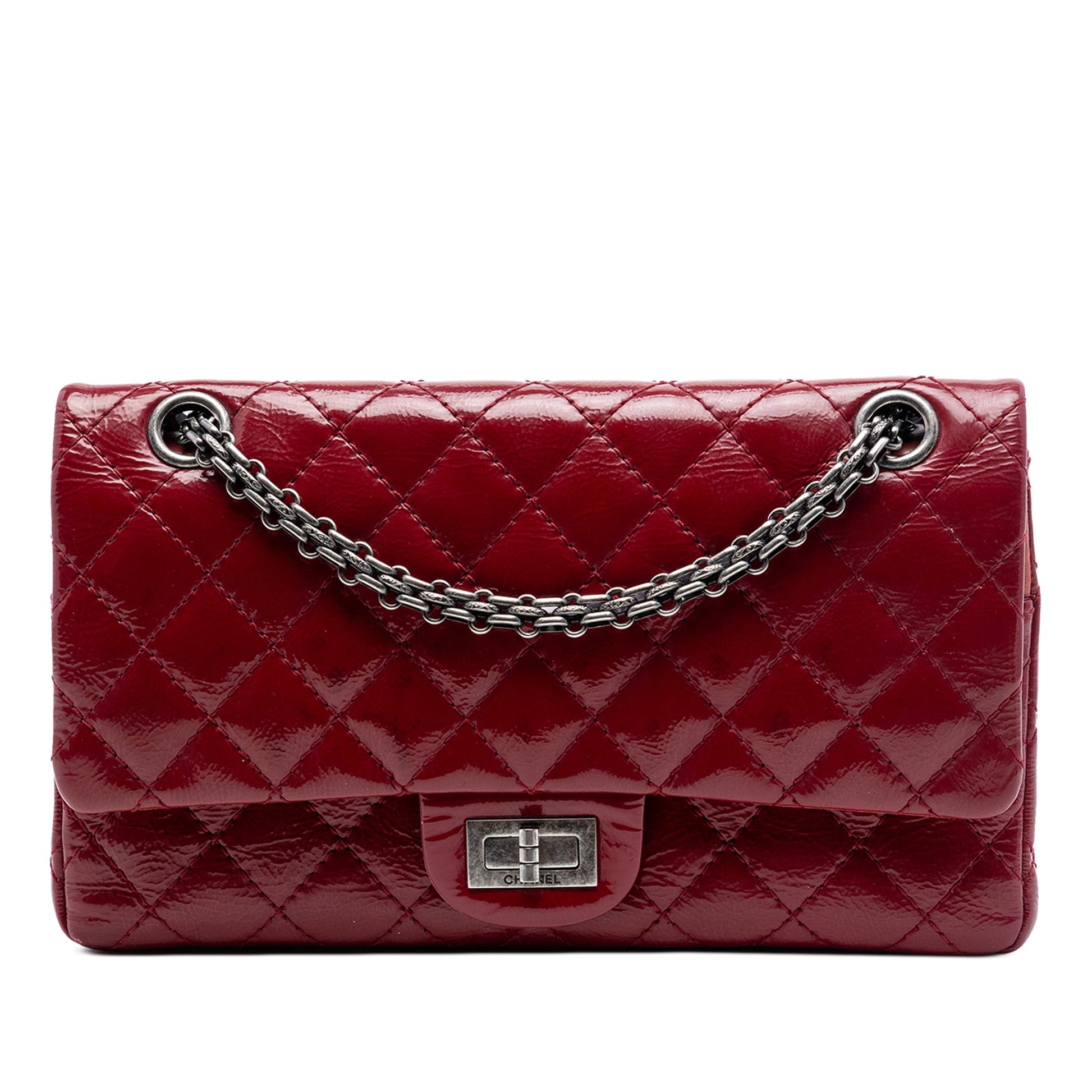 Chanel Quilted Crinkled Patent Reissue 2.55 Double Flap 225