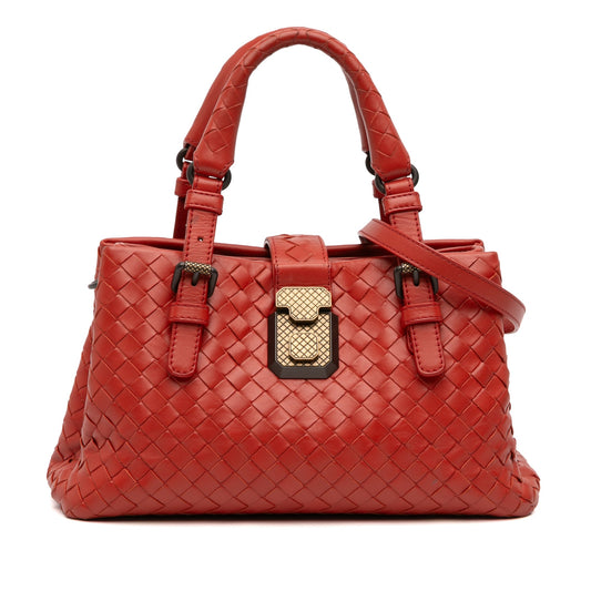 Bottega Veneta Mini Nappa Intrecciato Roma Satchel