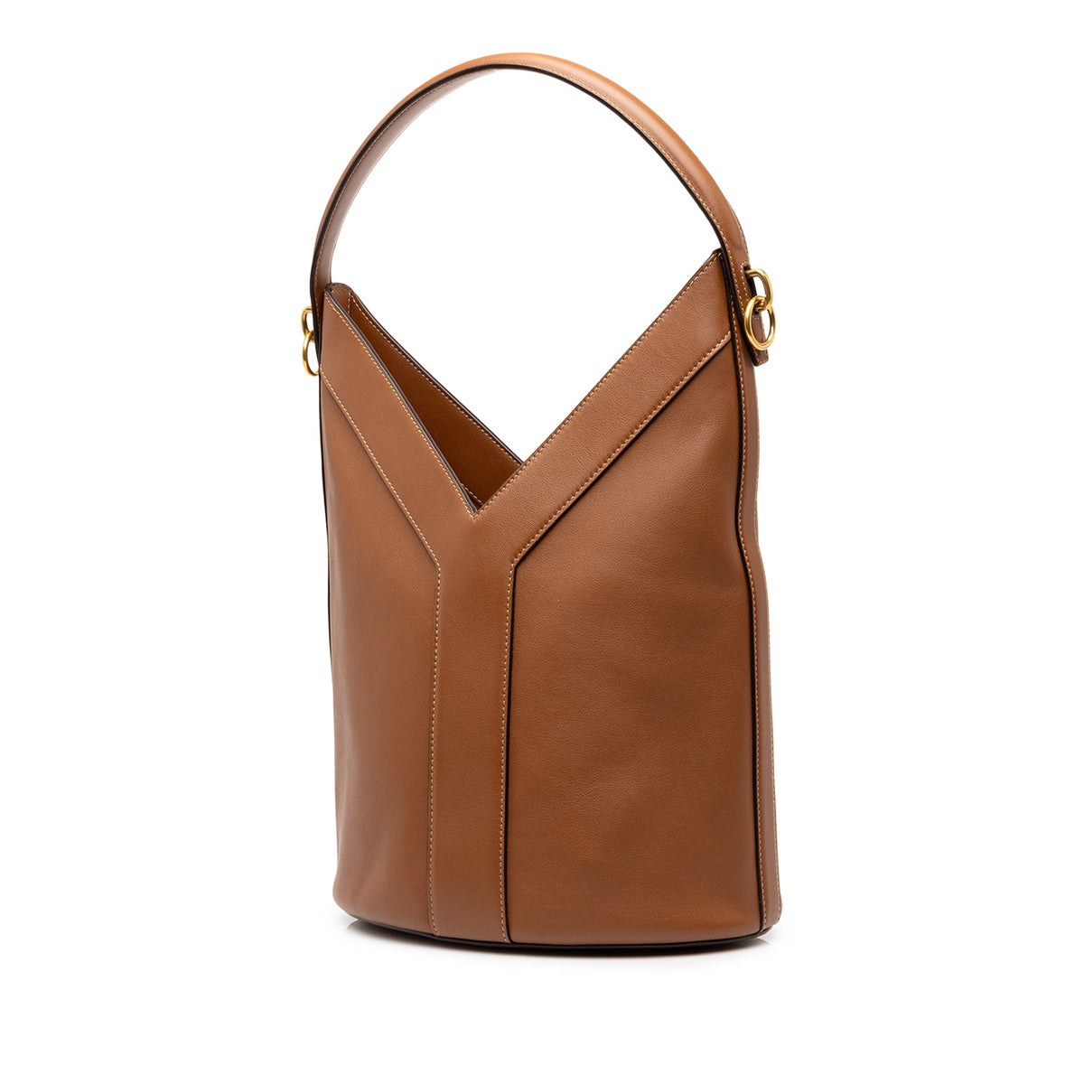 Saint Laurent Smooth Calfskin Y Top Handle Bucket Bag