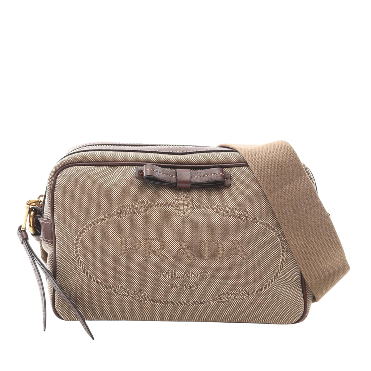 Prada Jacquard Logo Crossbody Bag