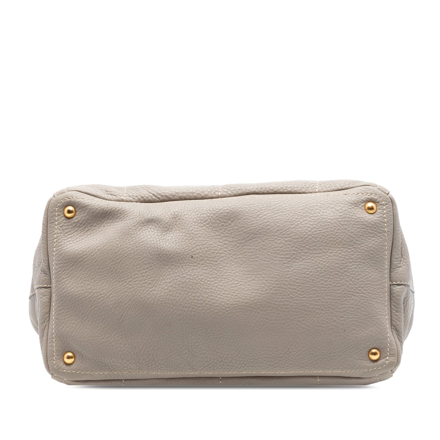 Prada Vitello Daino Canapa Logo Frame Satchel