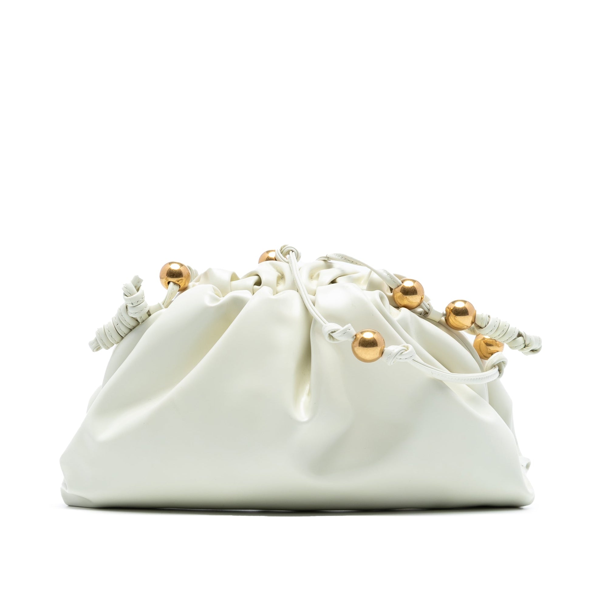 Bottega Veneta Brushed Calfskin Beaded Strap The Mini Pouch Crossbody