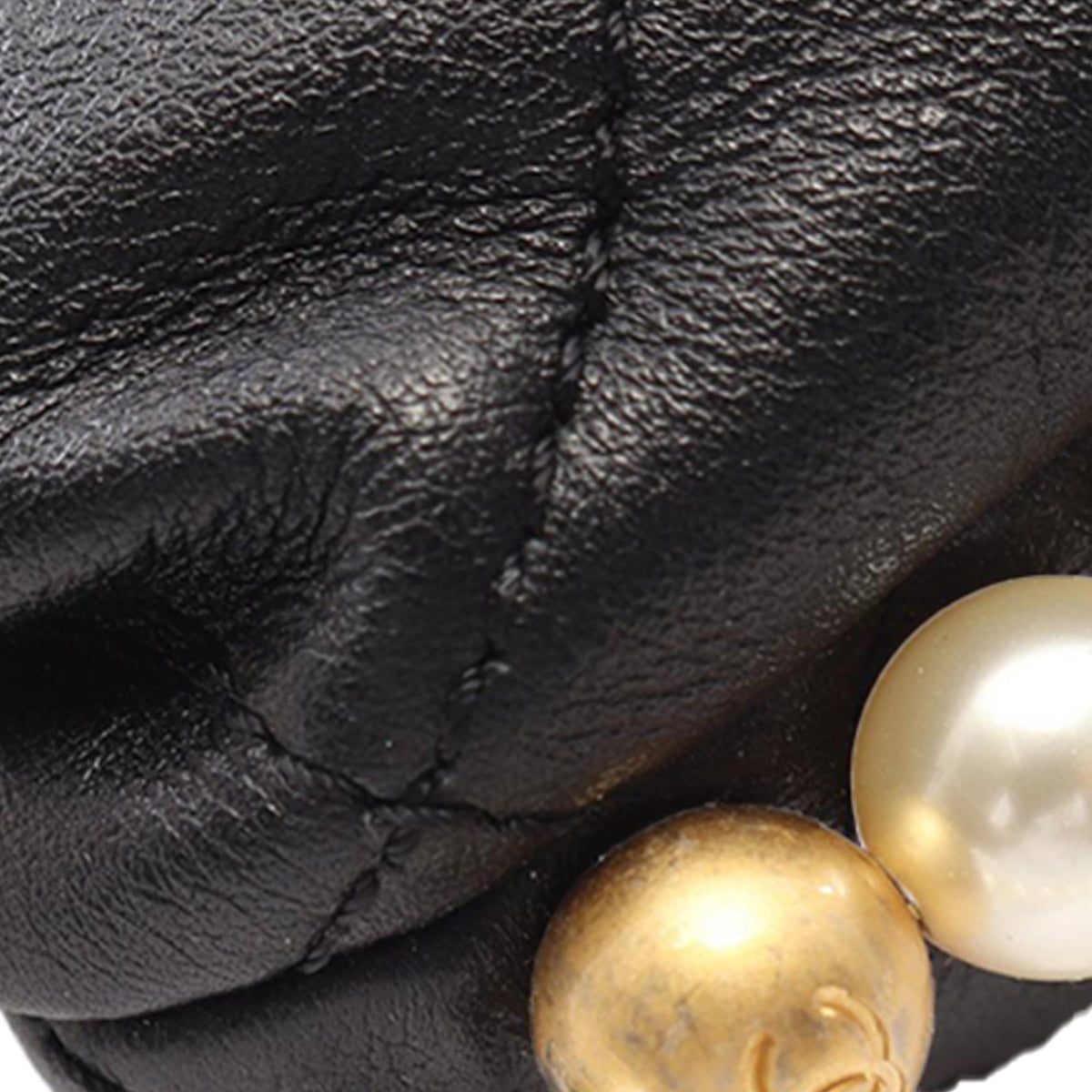 Chanel Mini Quilted Calfskin About Pearls Drawstring Bucket Bag