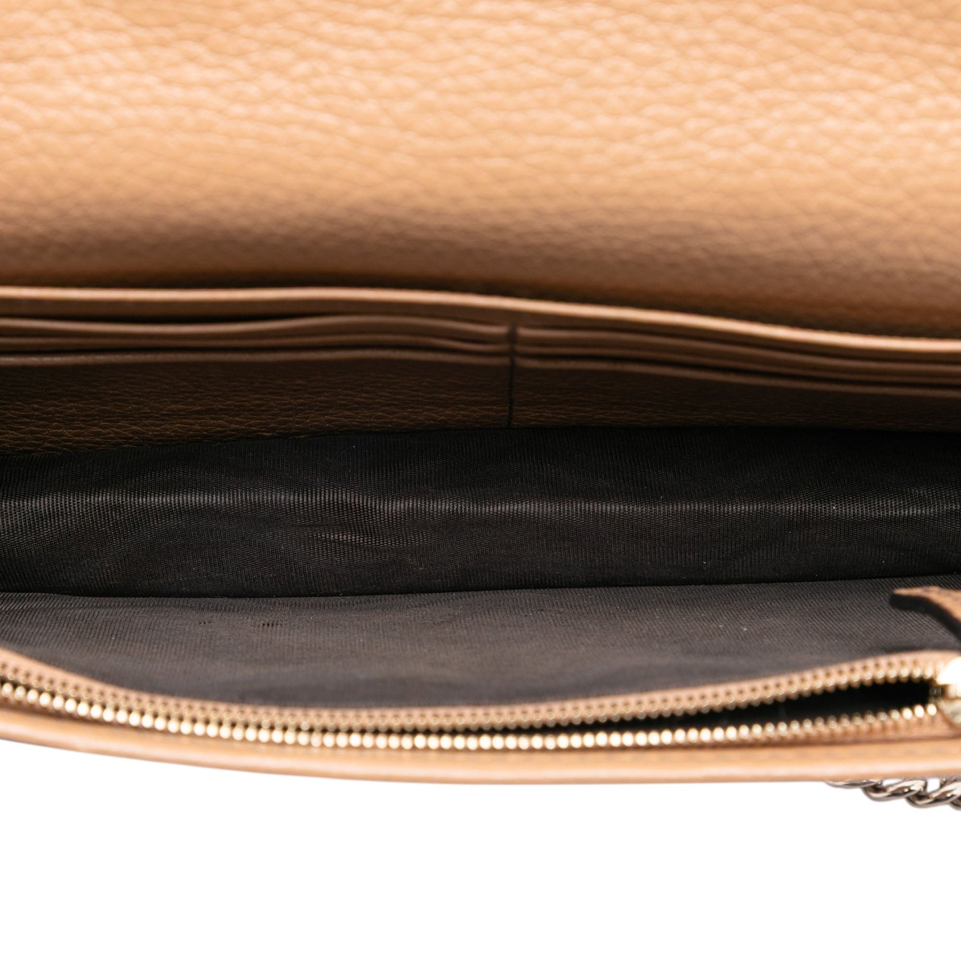 Gucci Pebbled Calfskin Soho Wallet On Chain