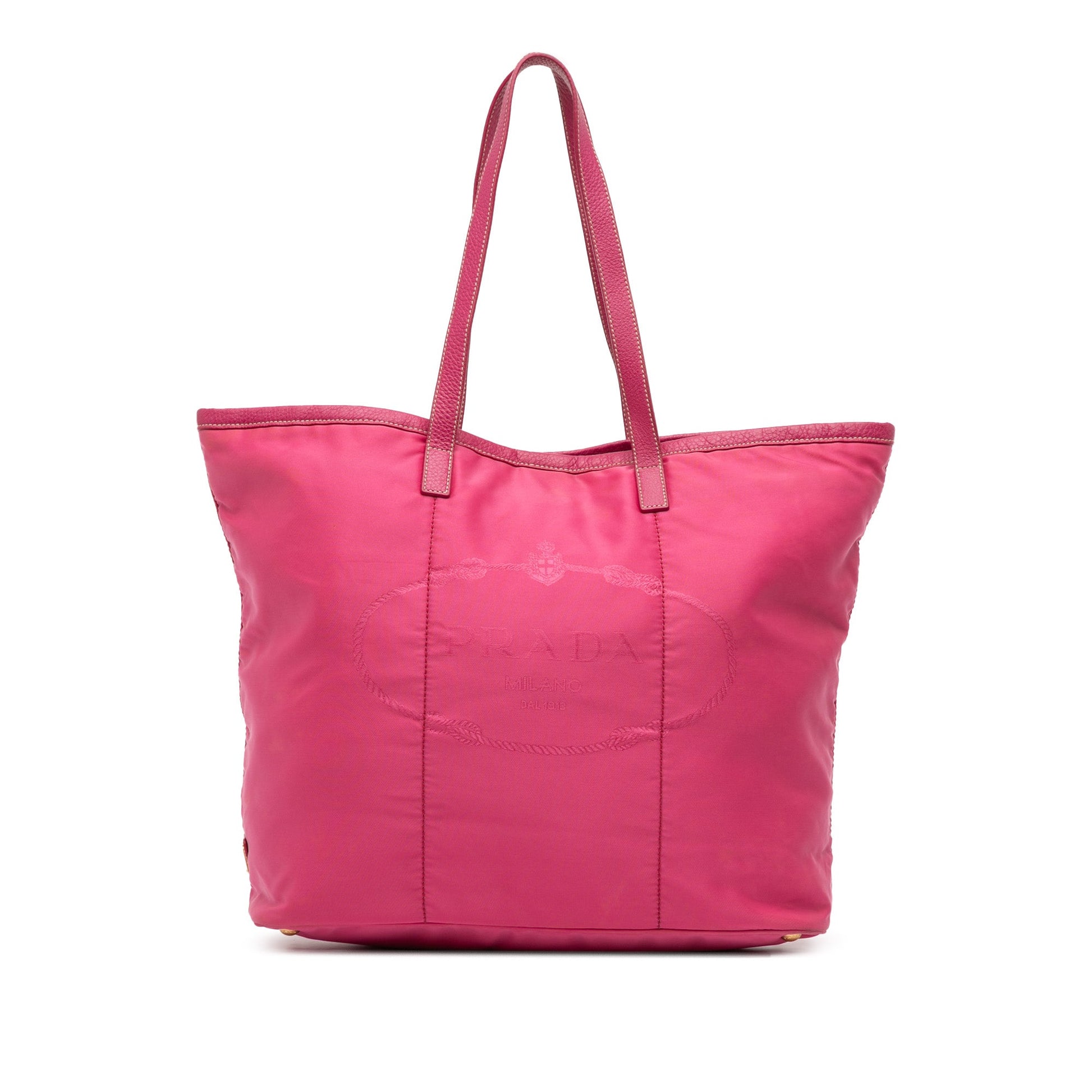 Prada Tessuto Canapa Logo Tote