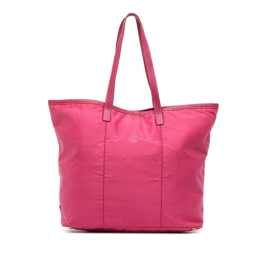 Prada Tessuto Canapa Logo Tote