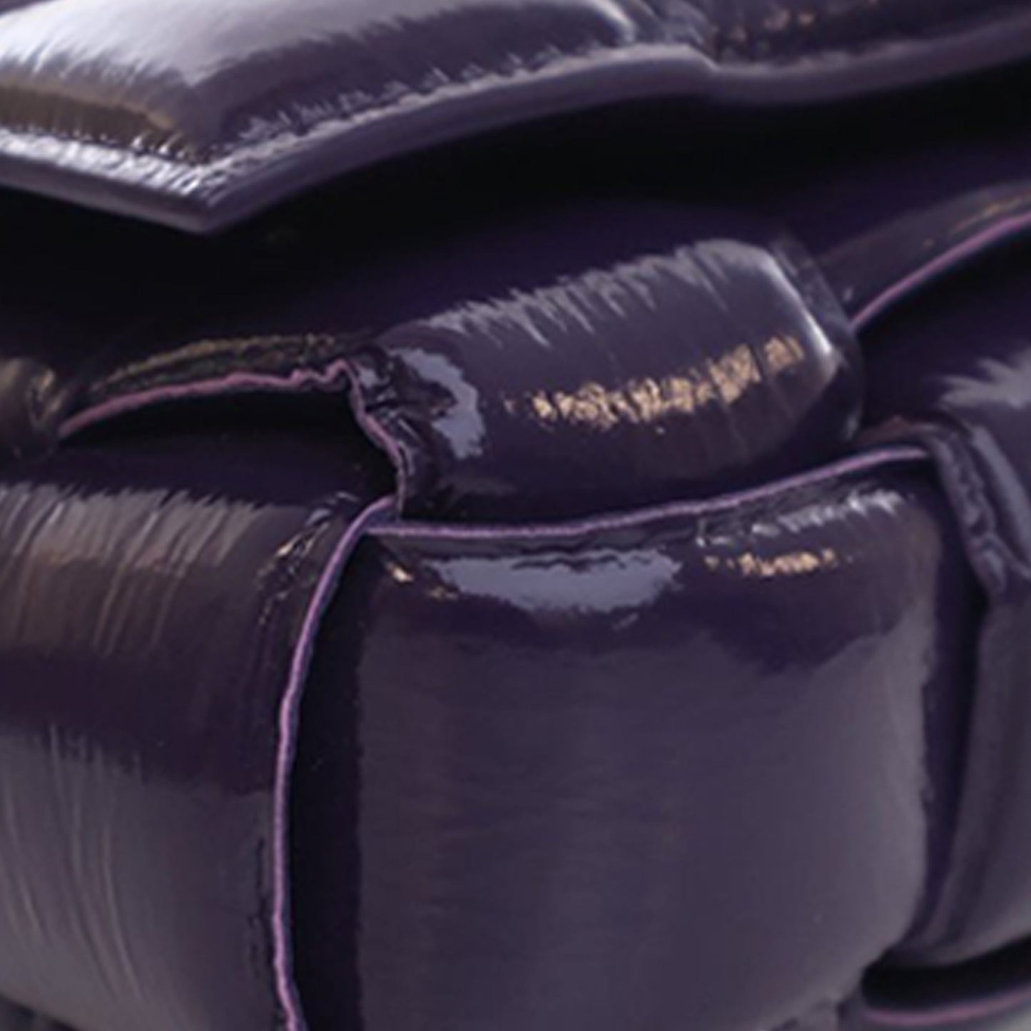 Bottega Veneta Patent Intrecciato Padded Cassette Crossbody