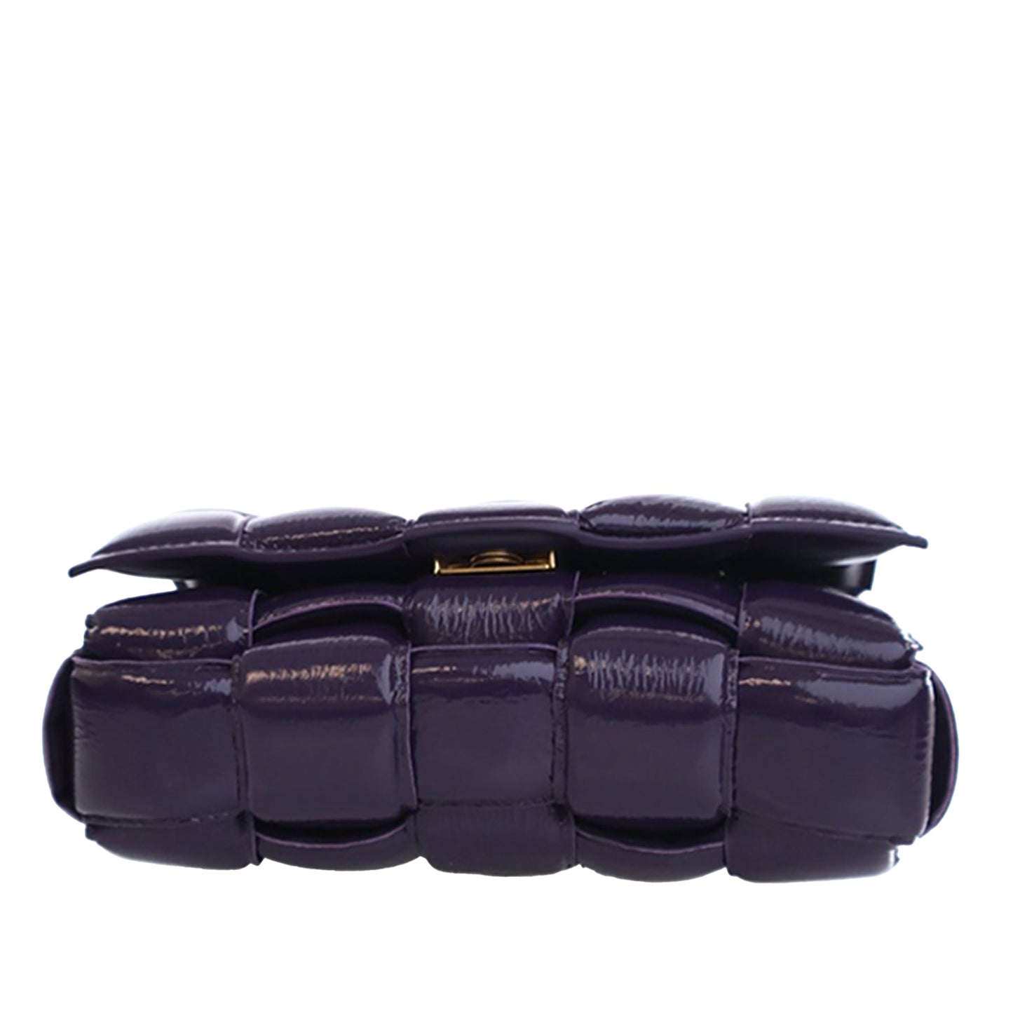Bottega Veneta Patent Intrecciato Padded Cassette Crossbody