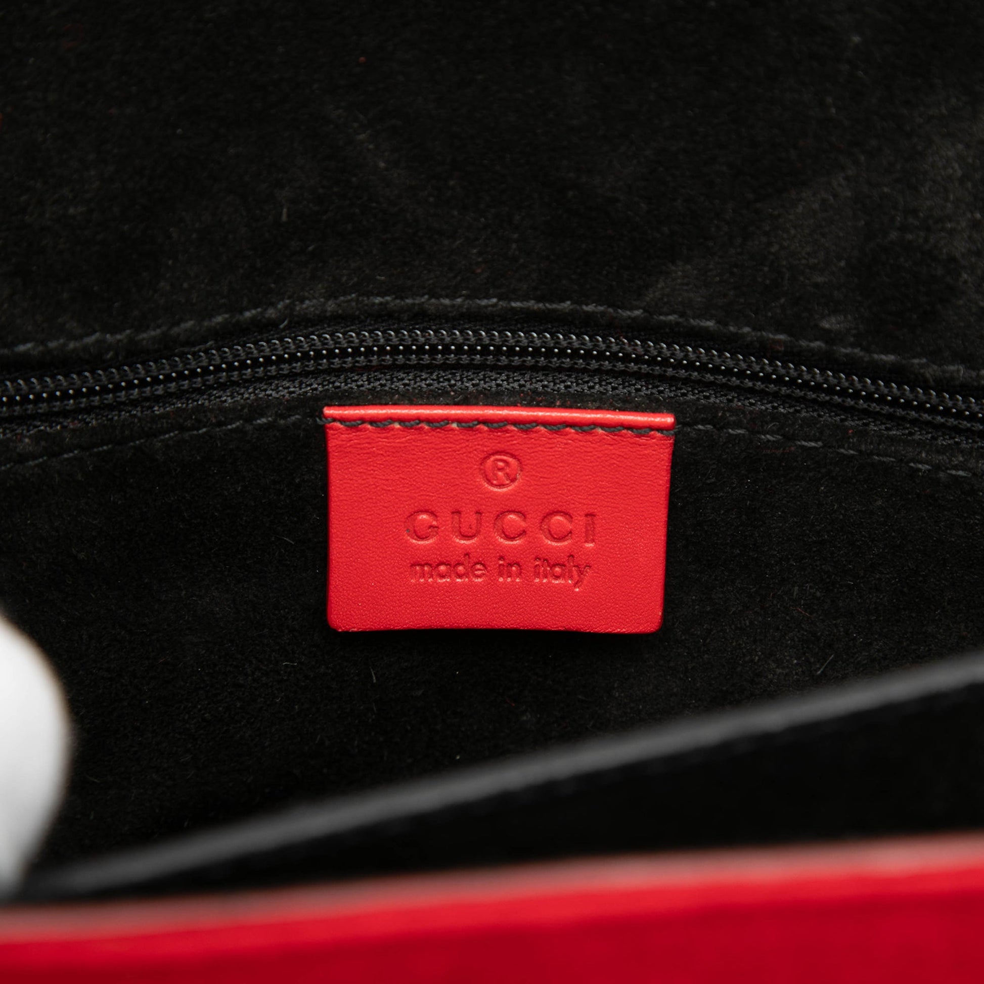 Gucci Wool and Calfskin Bamboo Top Handle Bag