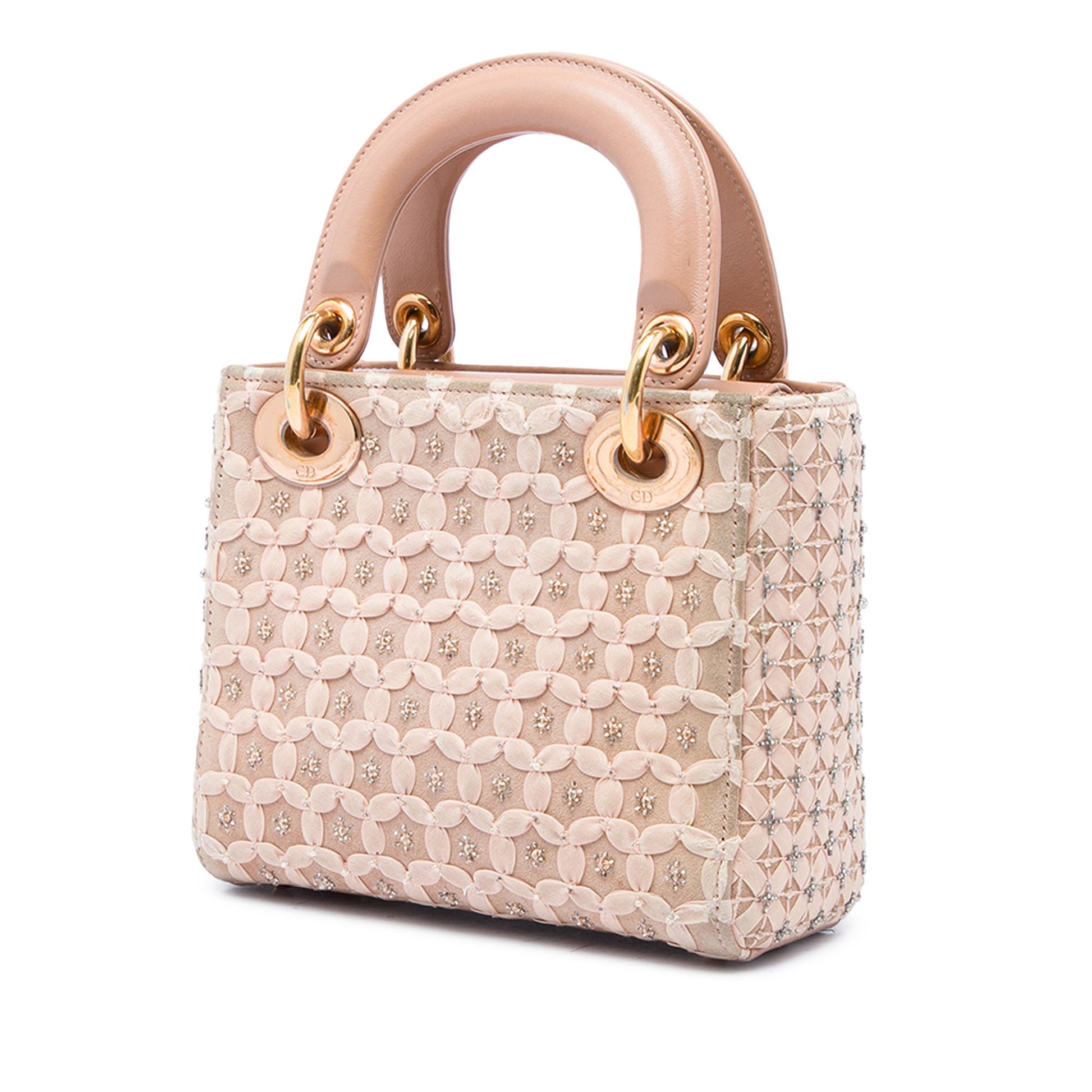 Dior Mini Suede Beaded Ribbon Lady Dior