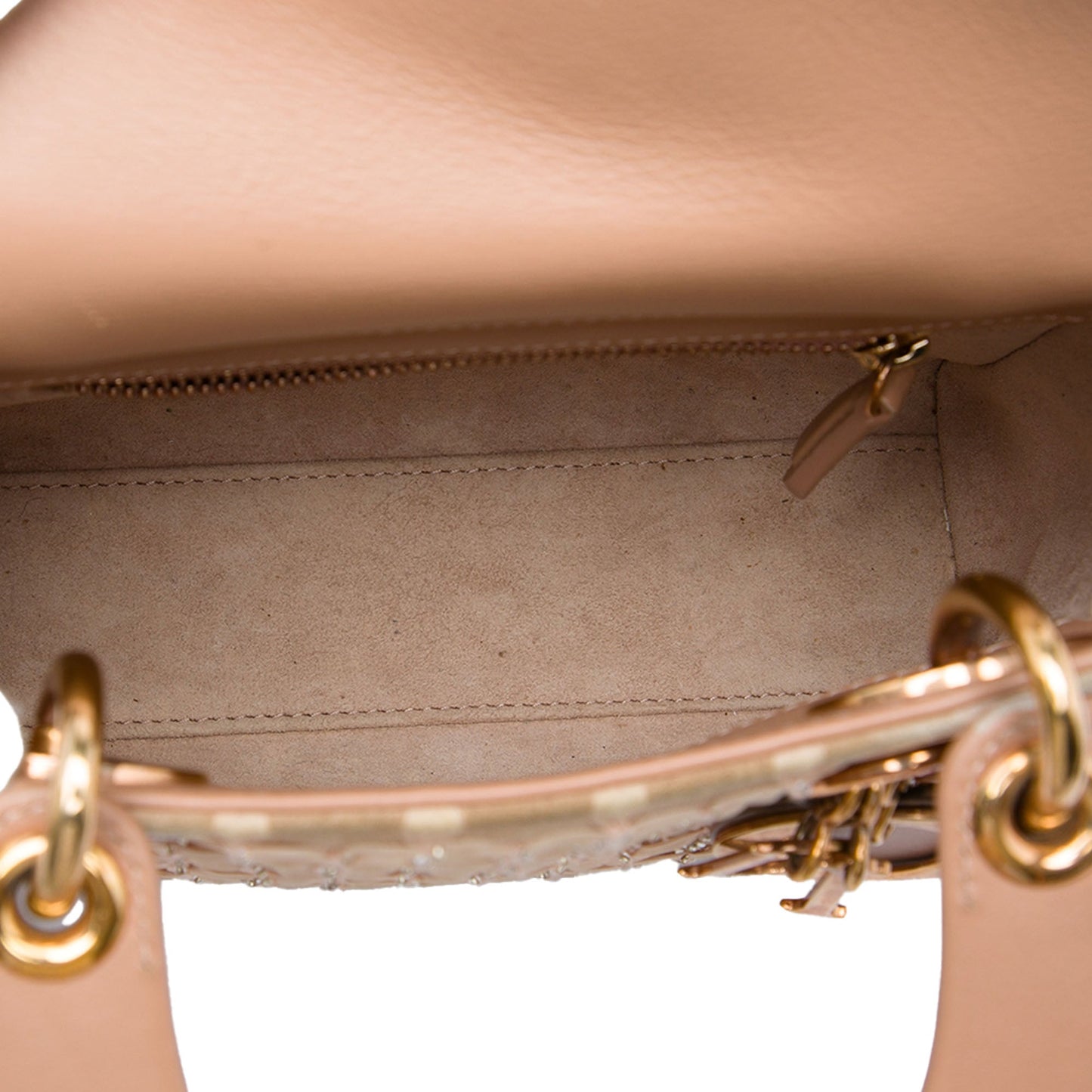 Dior Mini Suede Beaded Ribbon Lady Dior