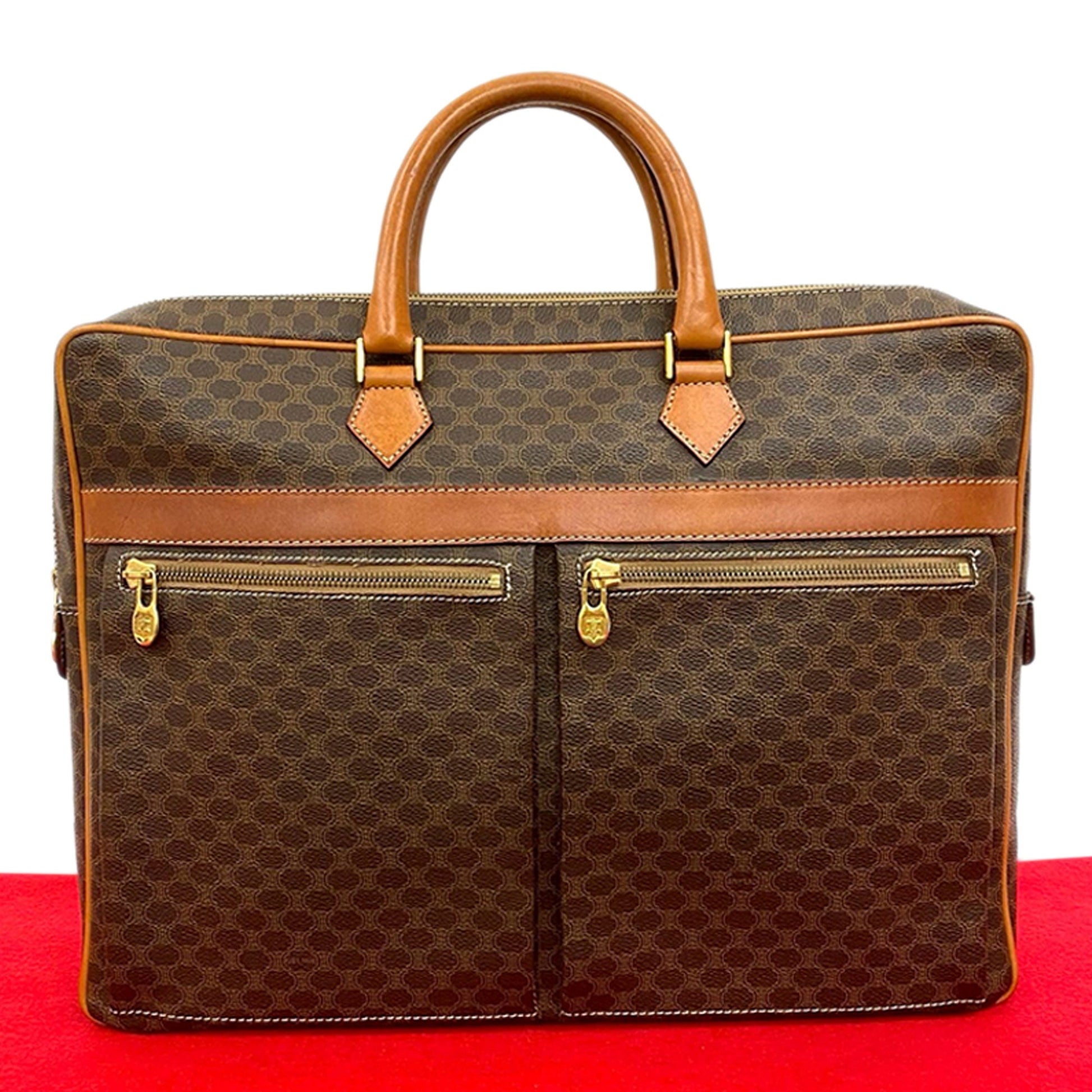 Celine Macadam Coated Canvas Business Bag