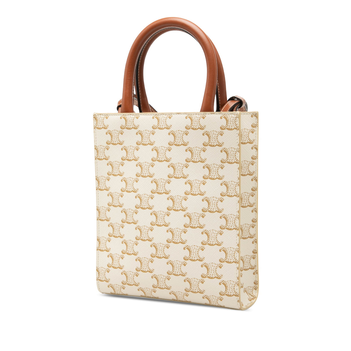 Celine Mini Triomphe Coated Canvas Vertical Cabas Satchel