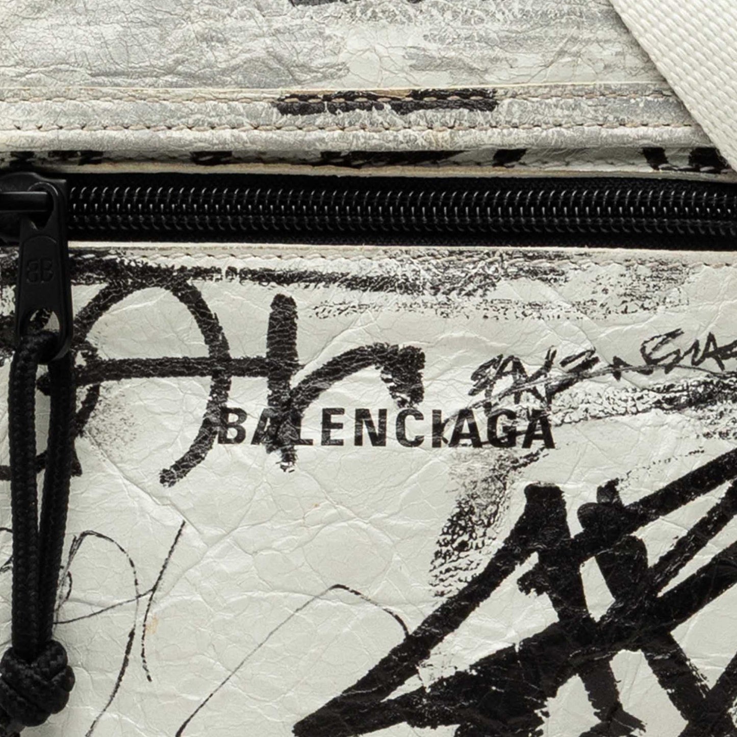 Balenciaga Small Lambskin Graffiti Explorer Crossbody