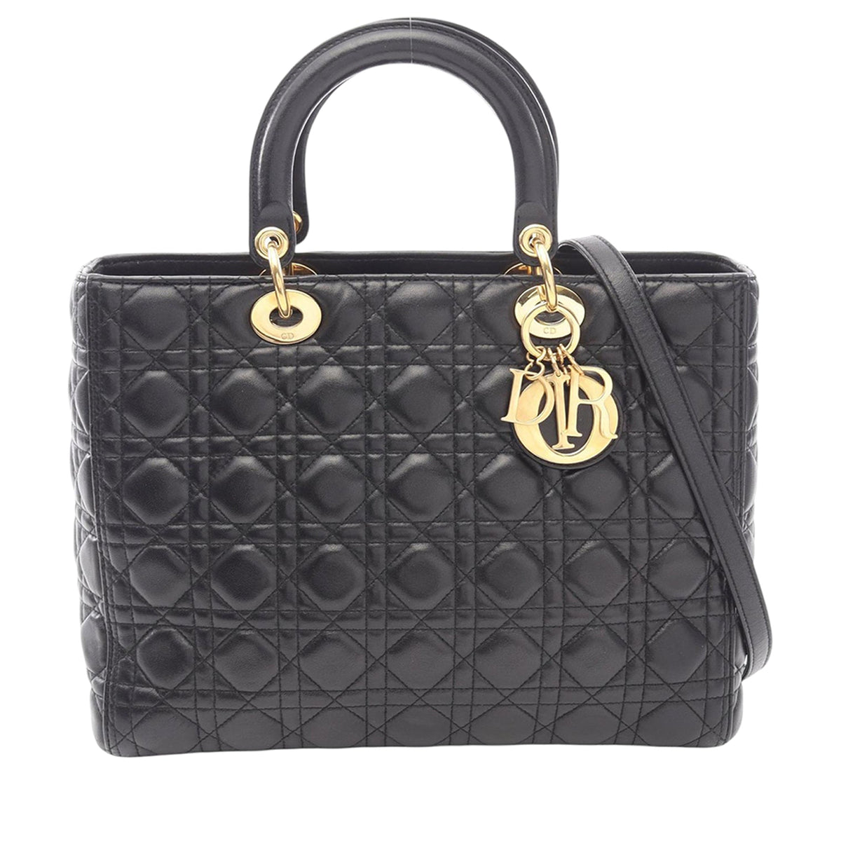 Dior Large Lambskin Cannage Lady Dior
