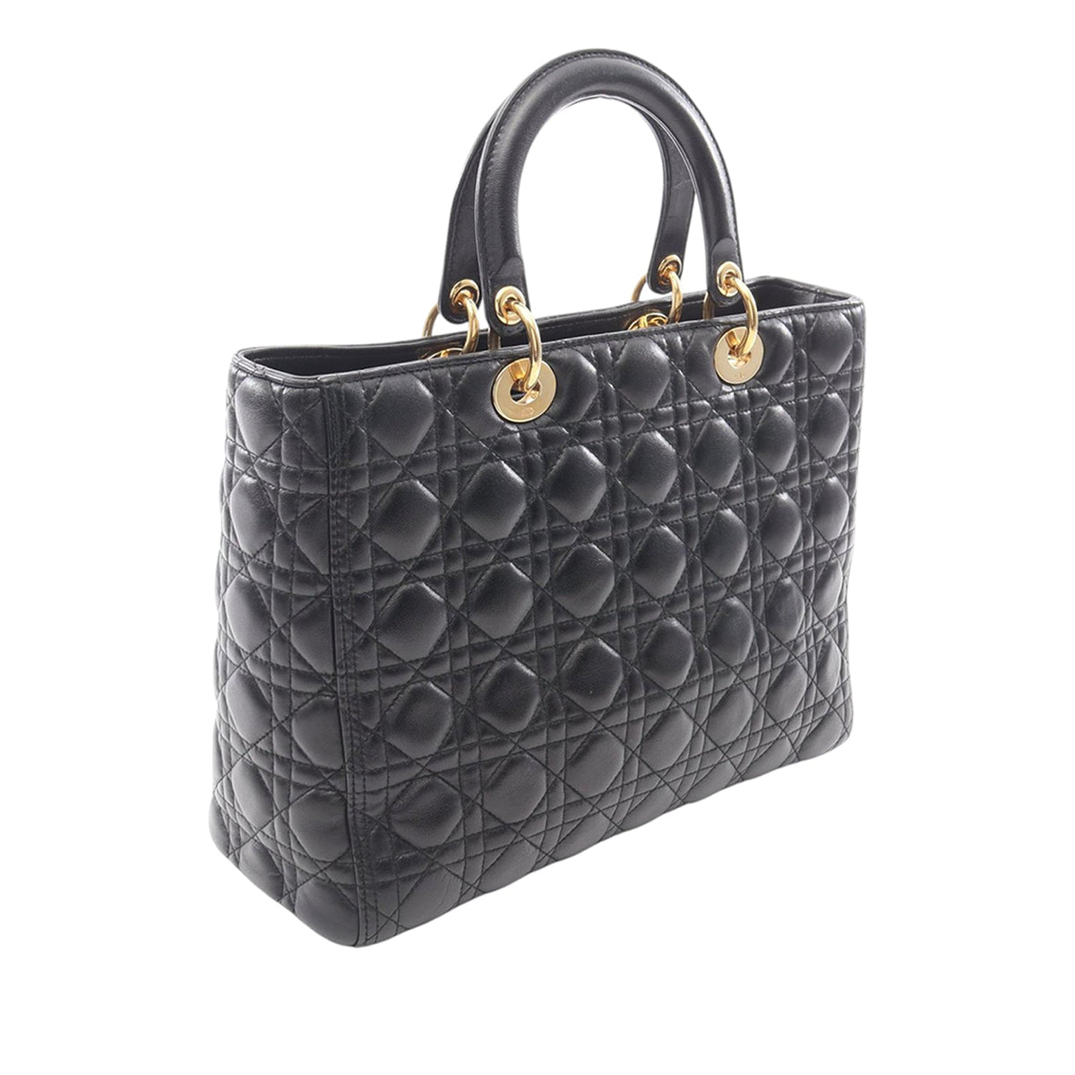 Dior Large Lambskin Cannage Lady Dior