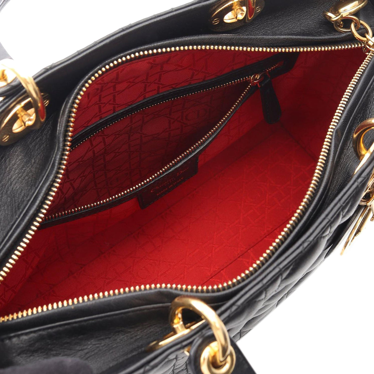 Dior Large Lambskin Cannage Lady Dior