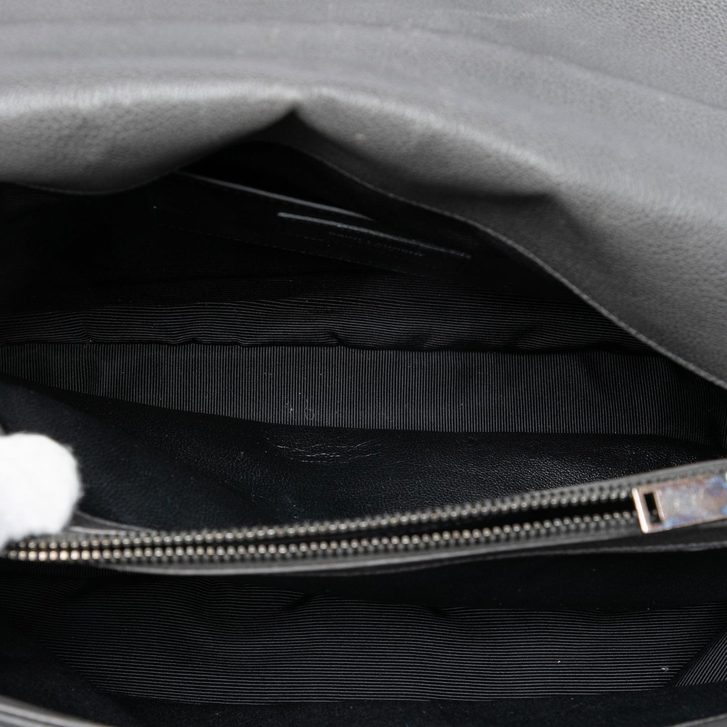 Saint Laurent Large Chevron Sheepskin Monogram College Satchel