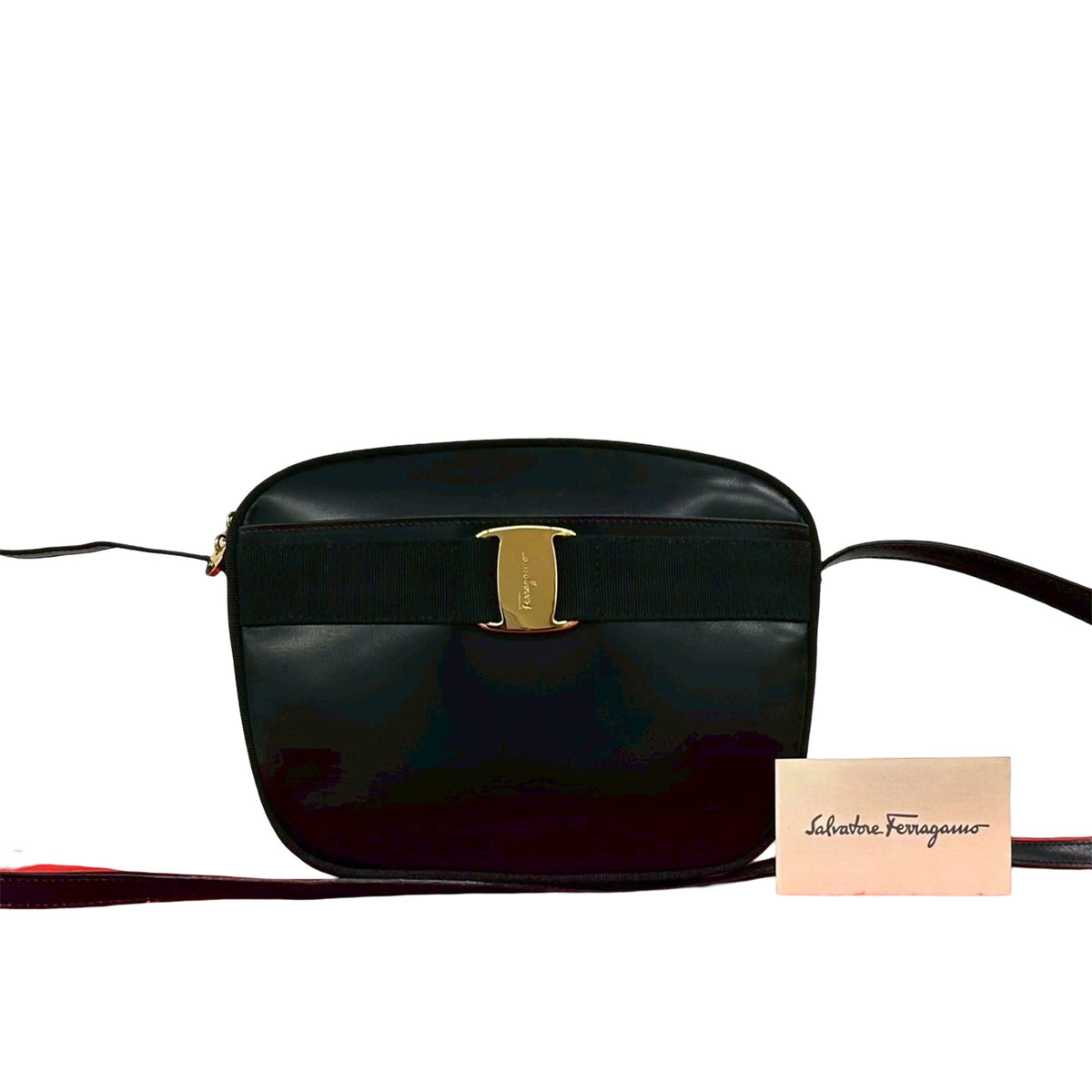 Ferragamo Leather Vara Bow Crossbody