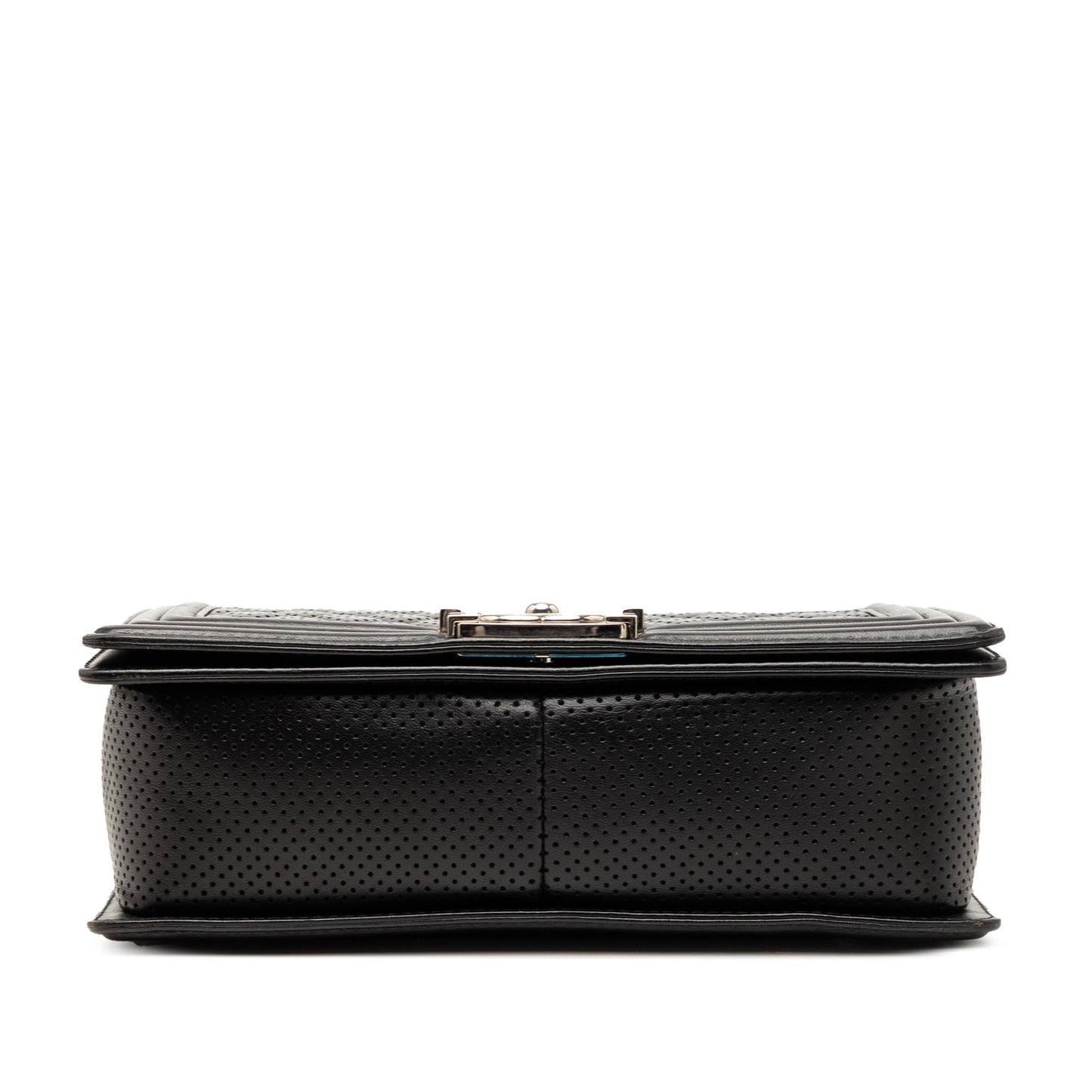 Chanel Old Medium Quilted Perforated Lambskin Boy Flap