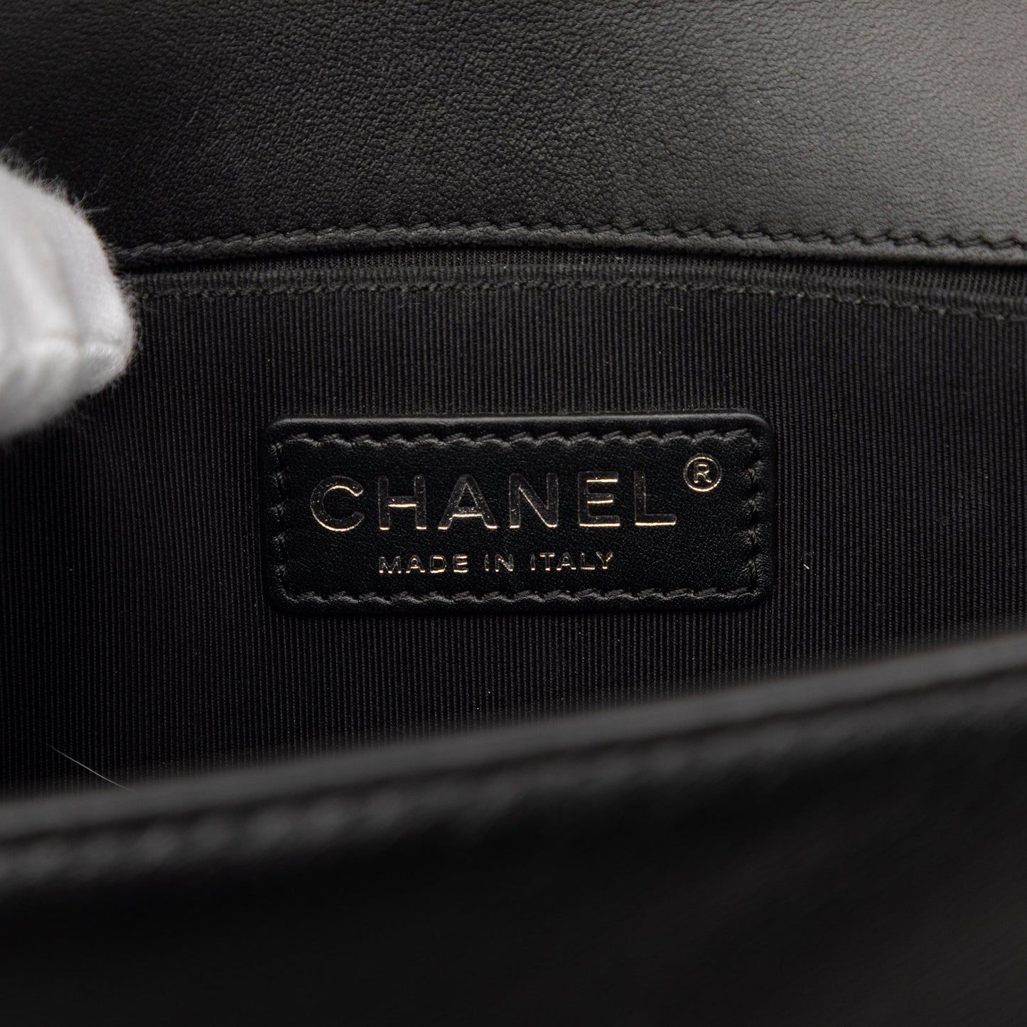 Chanel Old Medium Quilted Perforated Lambskin Boy Flap