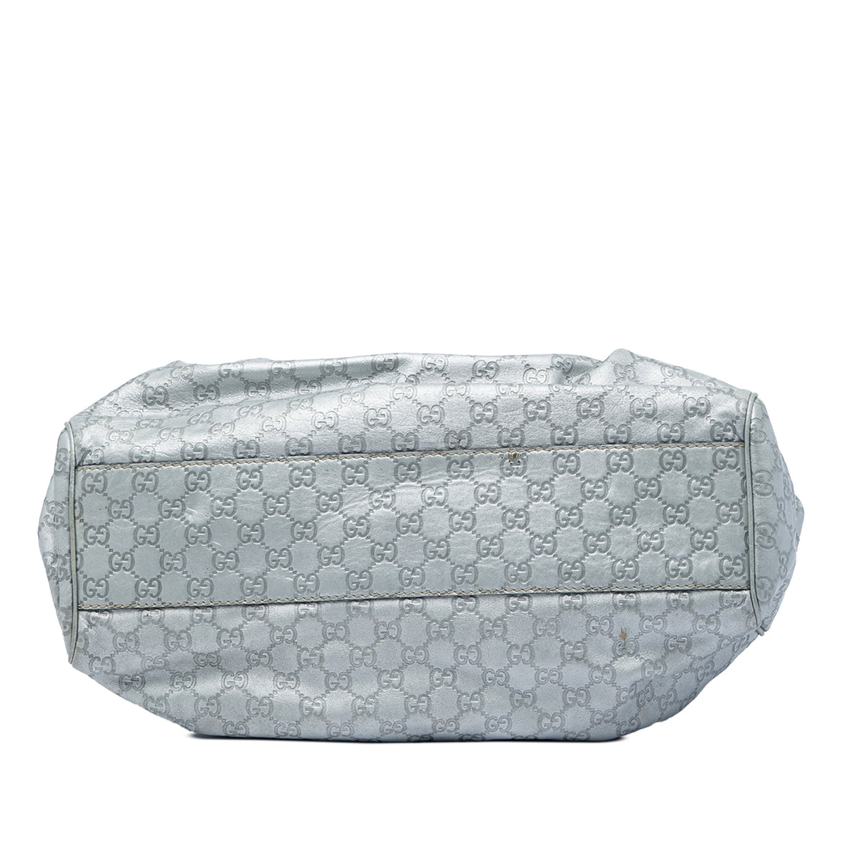 Gucci Large Guccissima Sukey Tote — Silver