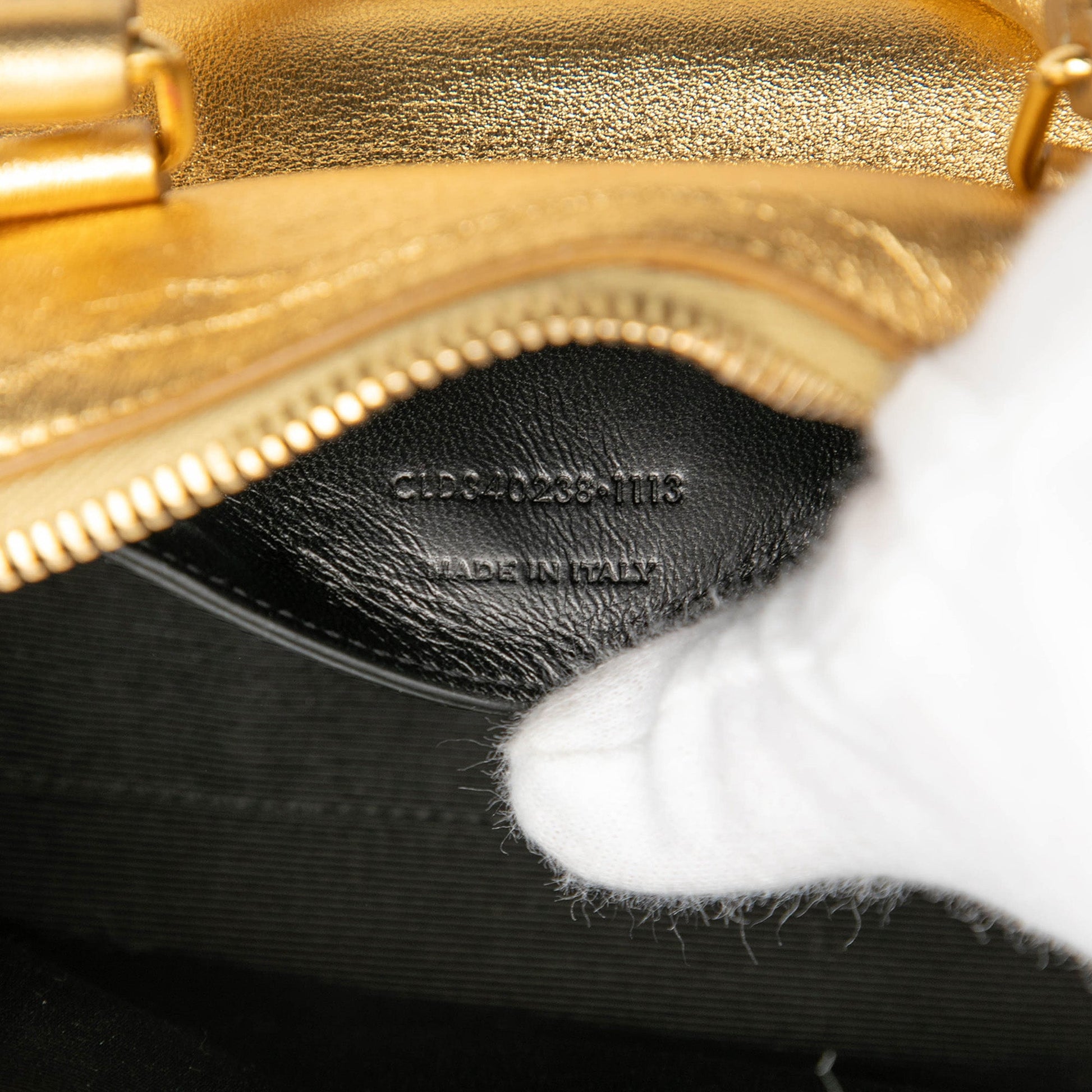Saint Laurent Toy Metallic Leather Classic Duffle Satchel
