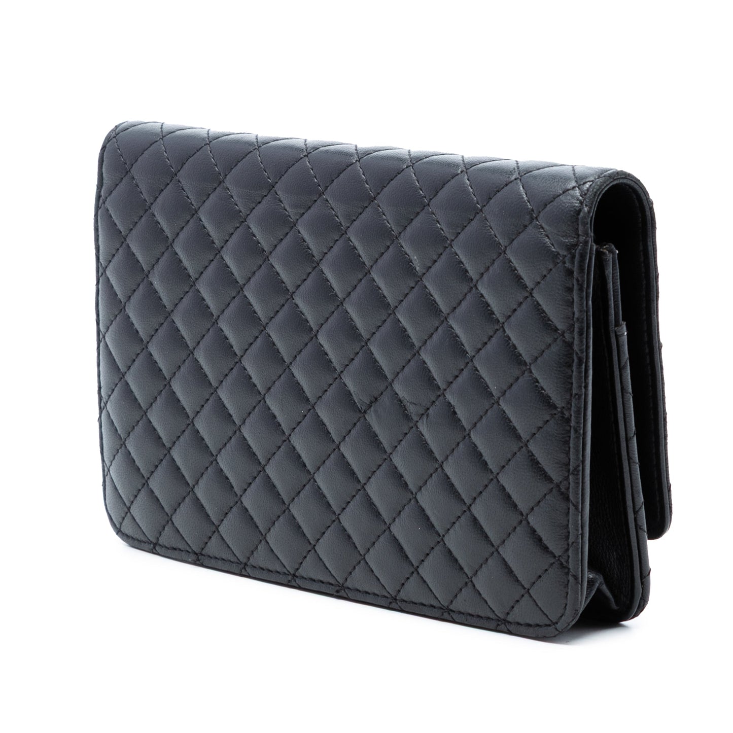 Chanel CC Microquilted Lambskin Wallet On Chain