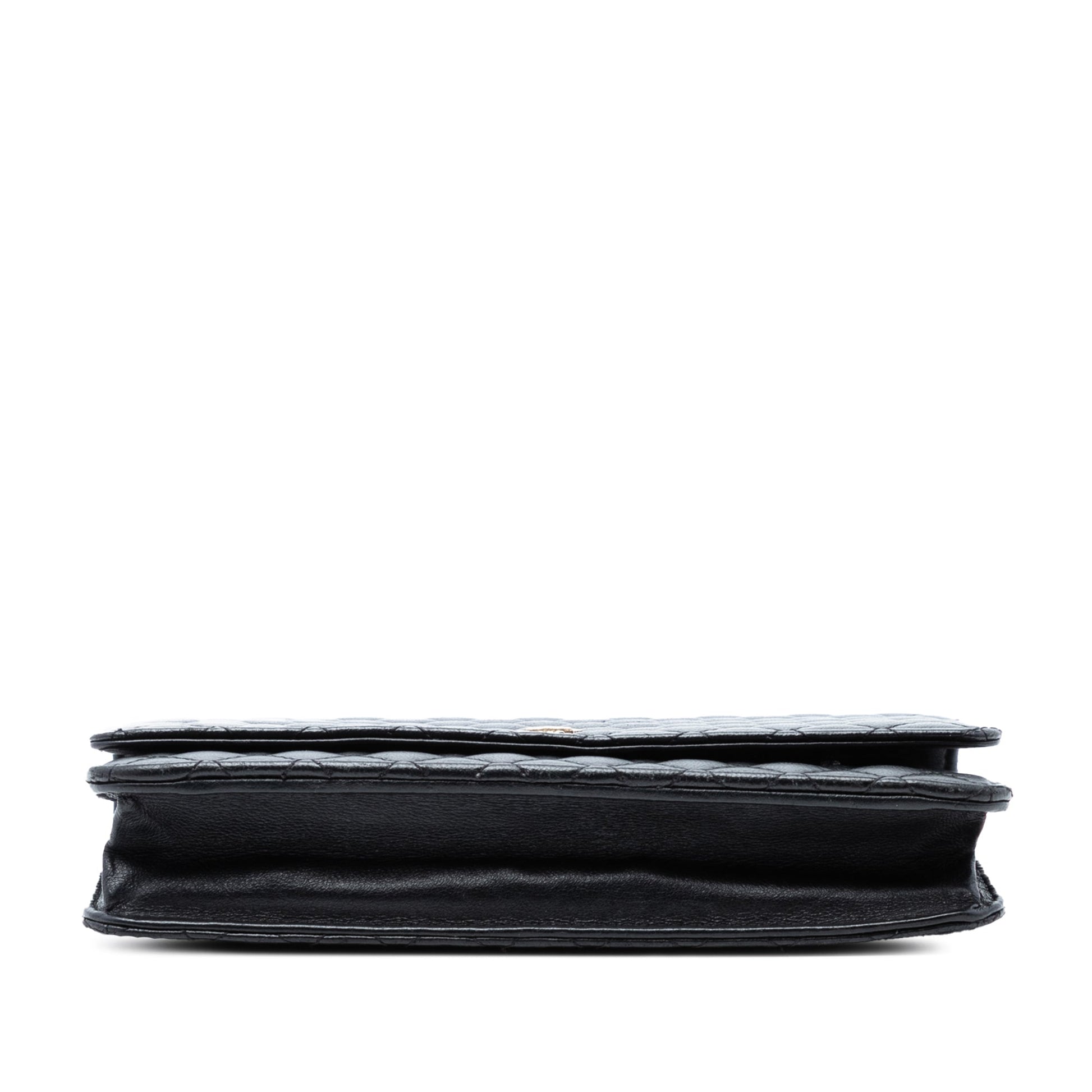 Chanel CC Microquilted Lambskin Wallet On Chain