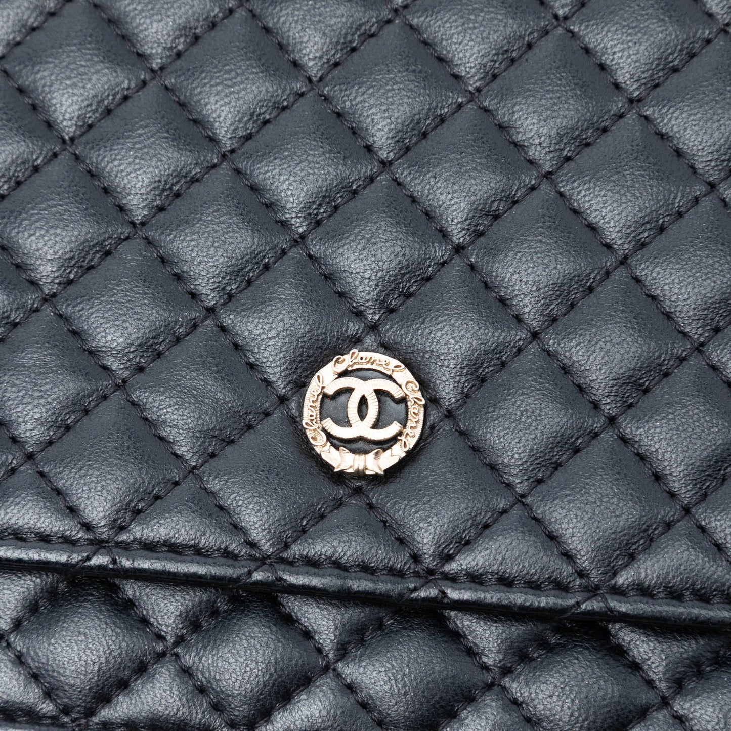 Chanel CC Microquilted Lambskin Wallet On Chain