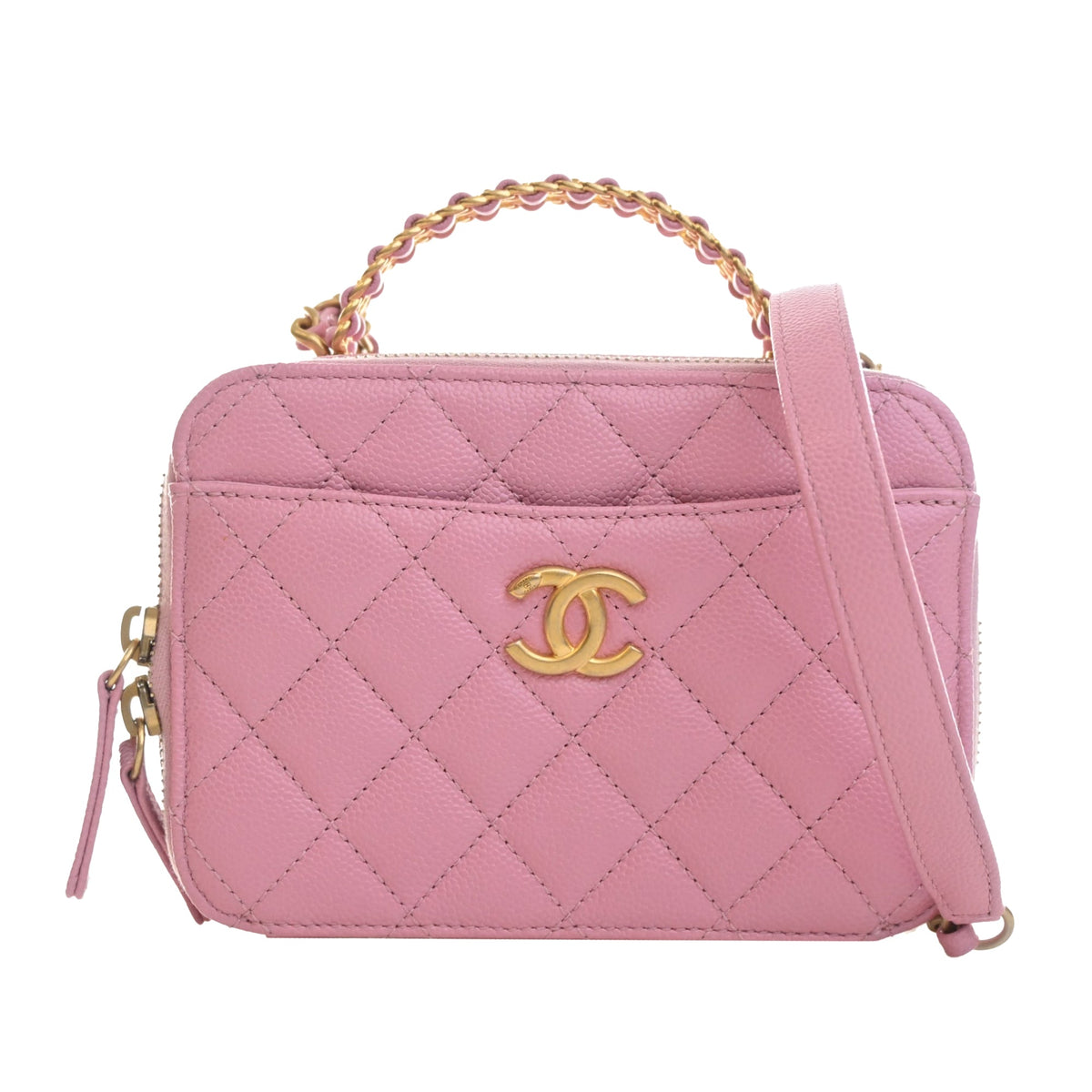 Chanel Small Quilted Caviar Pick Me Up Vanity Case