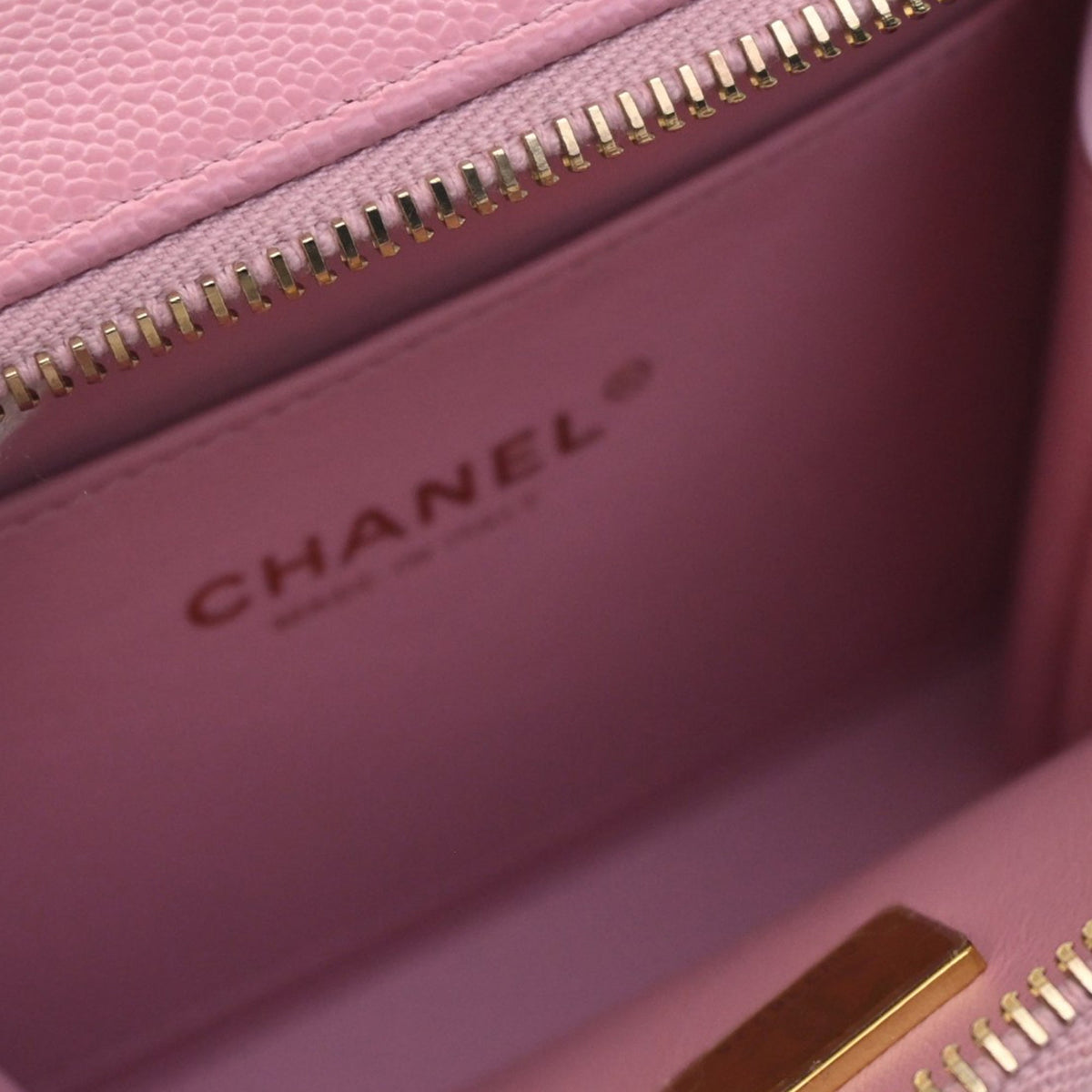 Chanel Small Quilted Caviar Pick Me Up Vanity Case