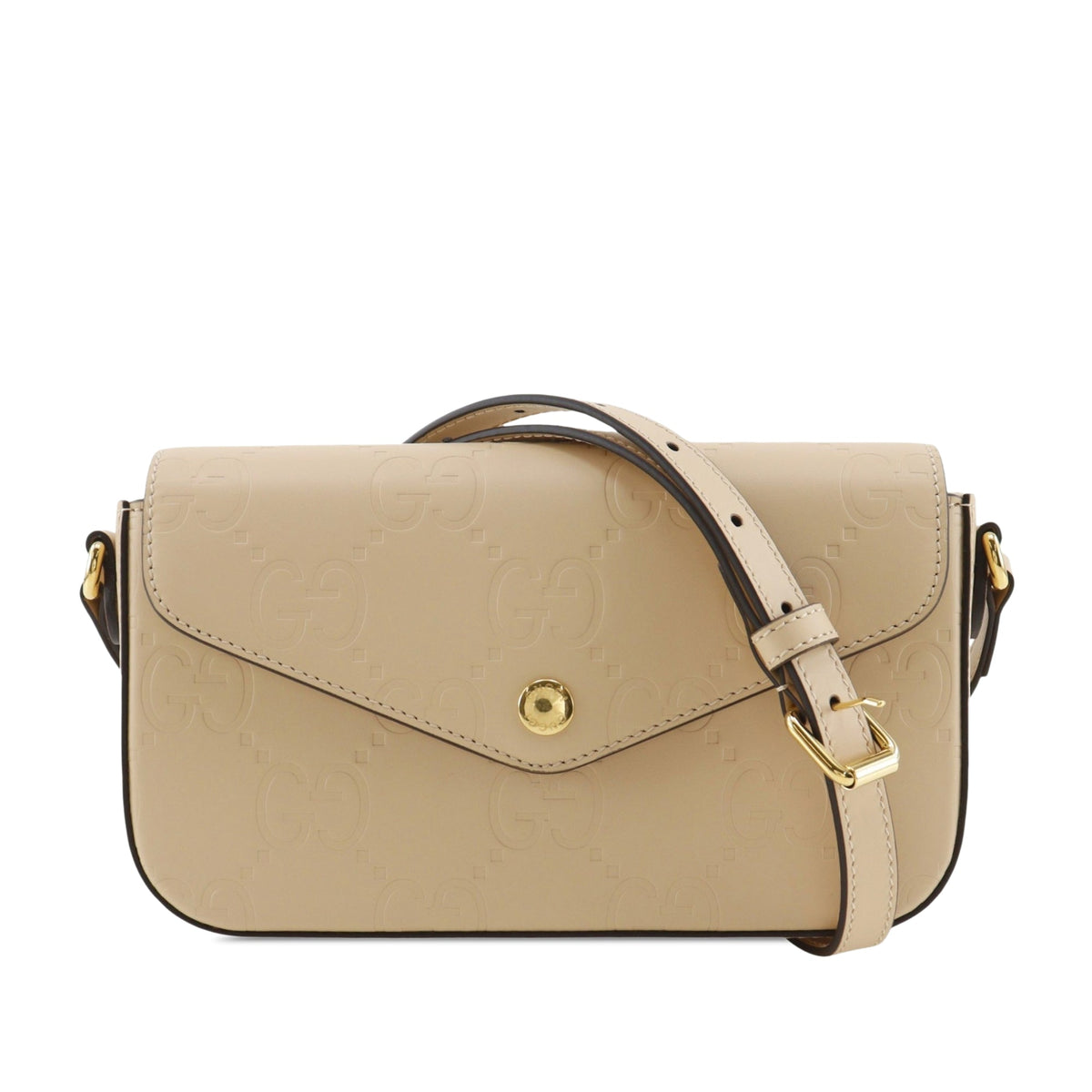 Gucci Super Mini Jumbo GG Embossed Calfskin Pochette